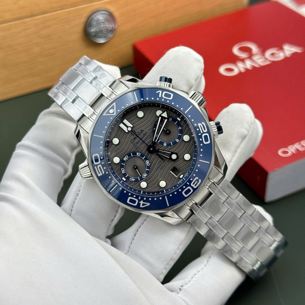 Omega Best Copies Watch Seamaster Diver 300M Chronograph Dial Gray N1 Factory 44mm