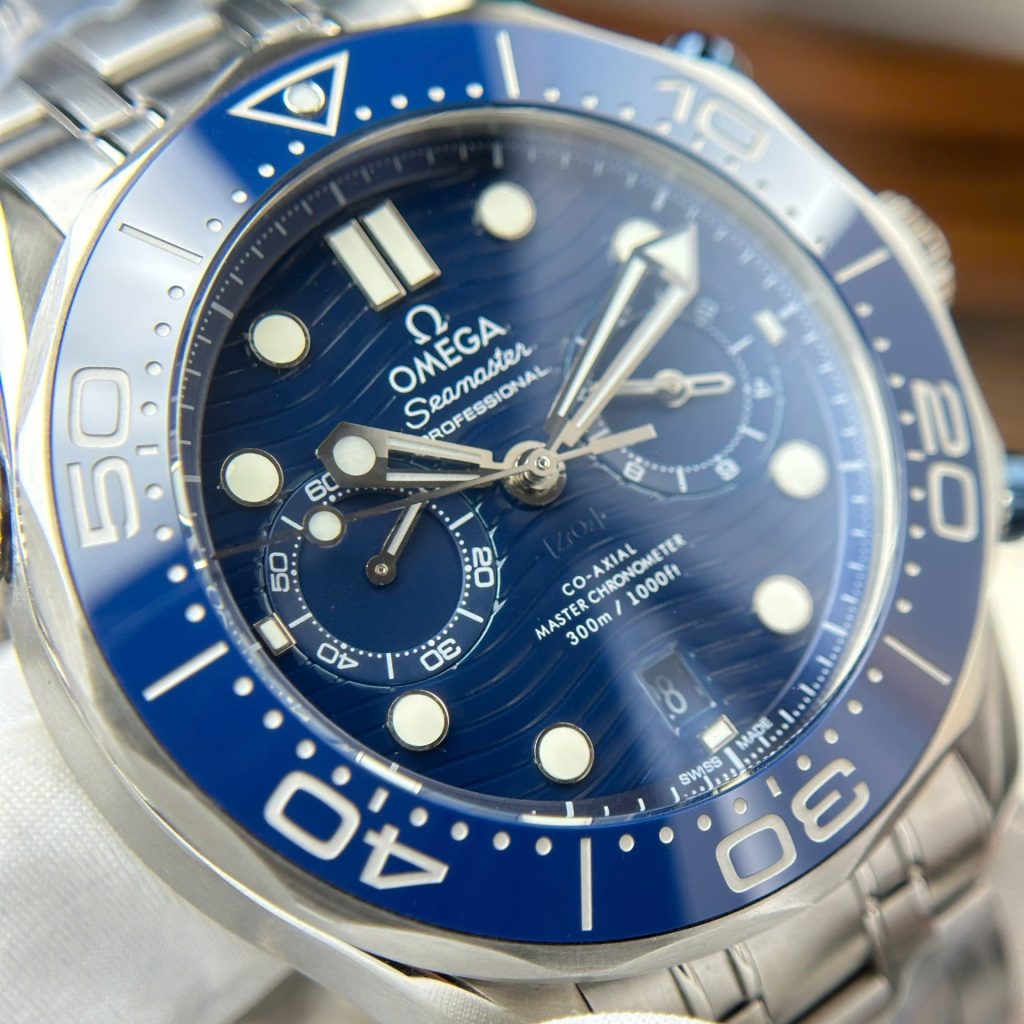 Omega Best Copies Watches Seamaster Diver 300M Chronograph Dial Blue N1 Factory 44mm