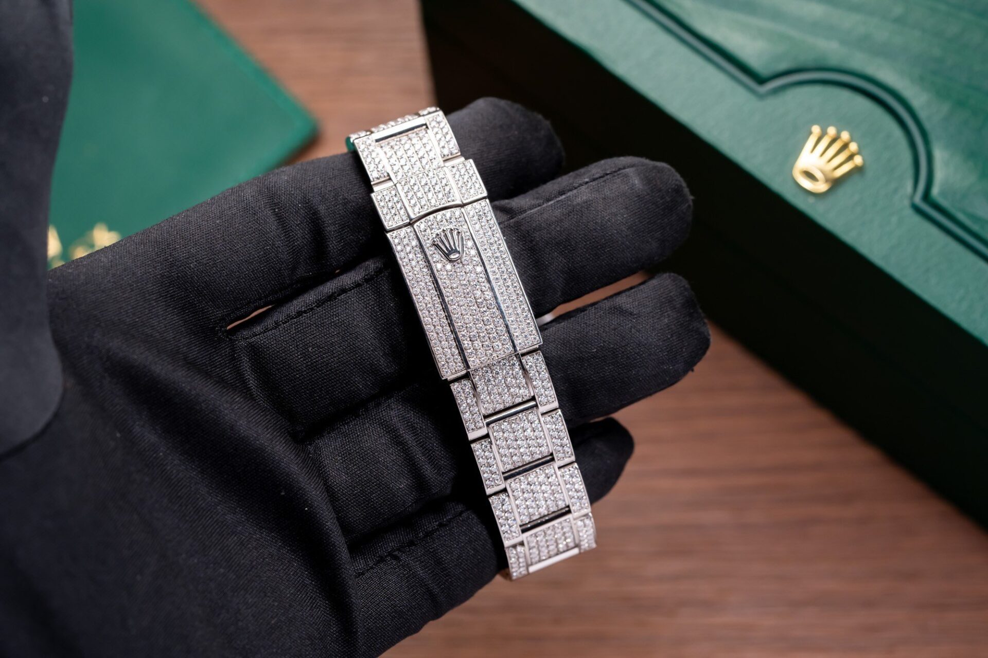 Rolex Datejust 126334 Best Replica Watch With Full Diamond Moissanite 41mm