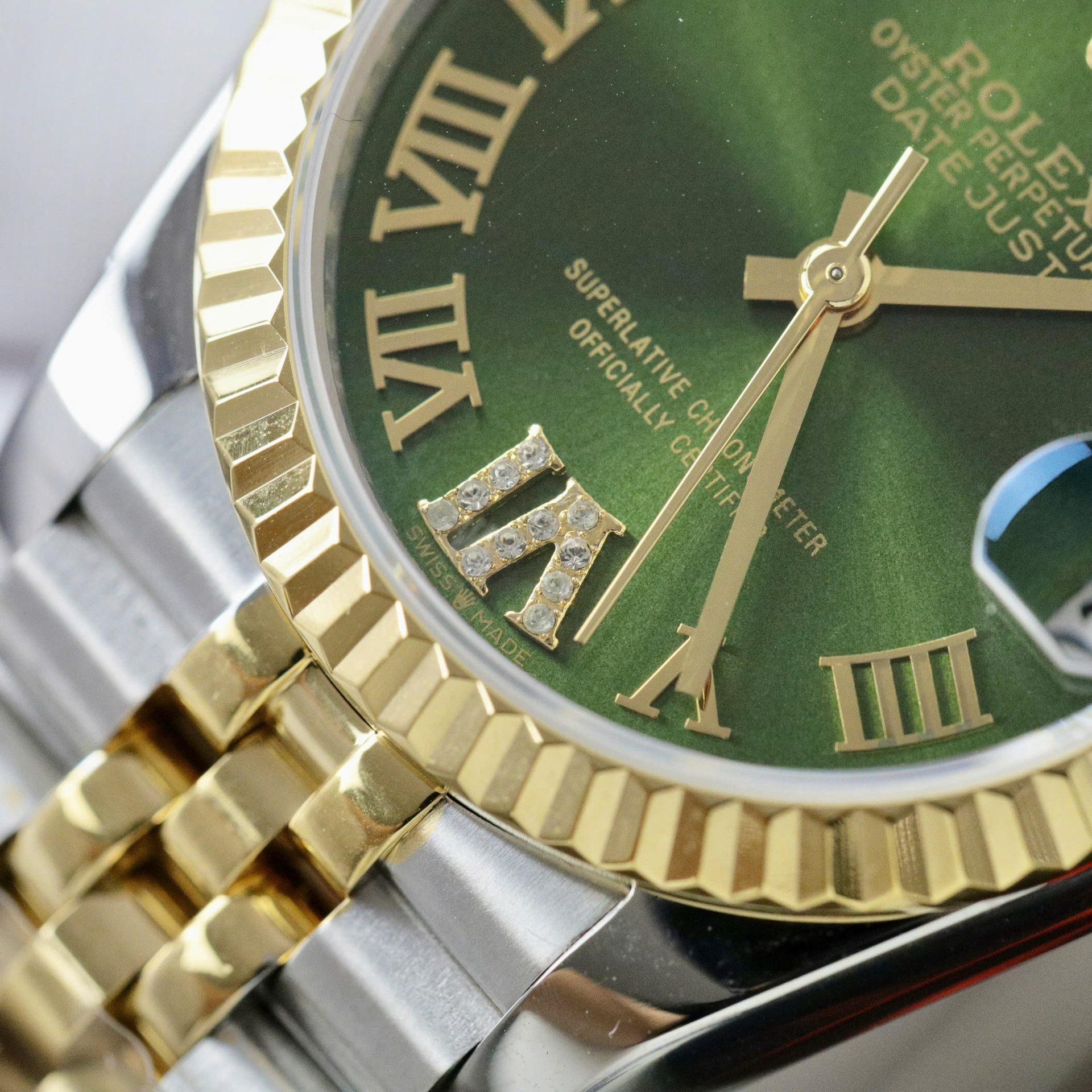 Rolex DateJust Women Replica Watch Demi Yellow Gold Jubilee Strap 31mm