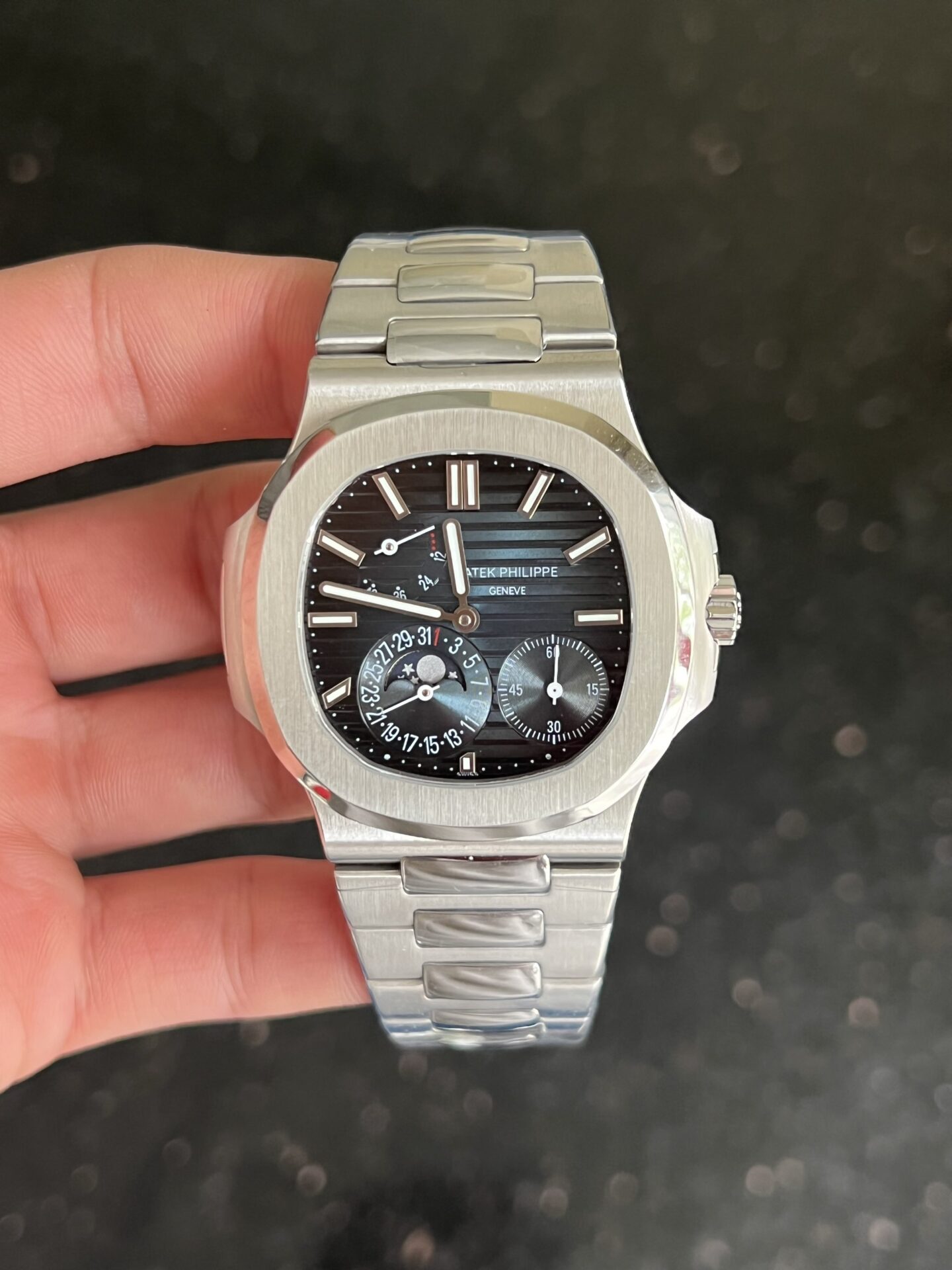 Patek Philippe Replica 1:1 Watch Nautilus 5712 Blue Black Dial GRF 40mm