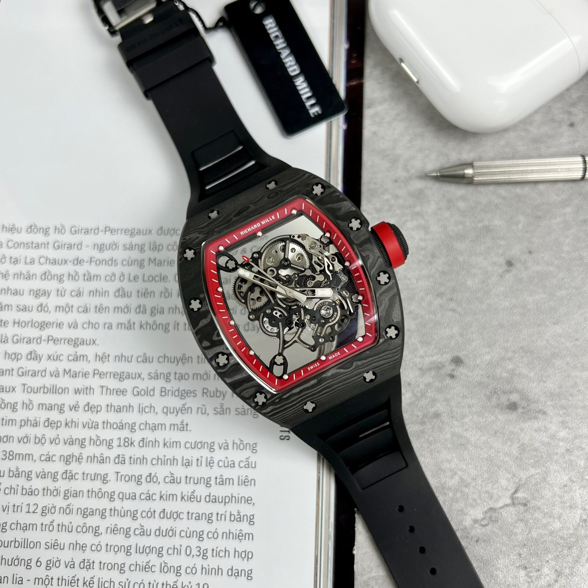 Richard Mille RM055 Replica 1:1 Watch Black BBR Factory 45mm