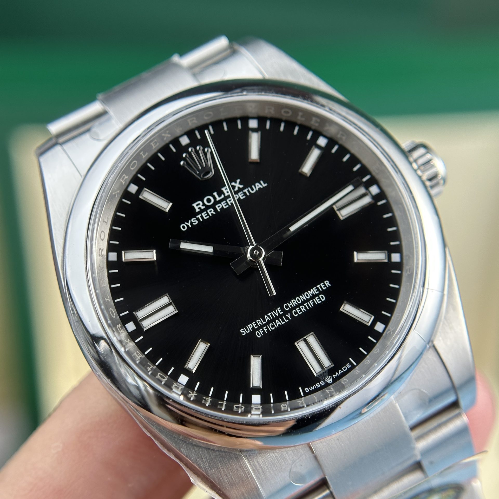 Rolex Replica Watch Oyster Perpetual 126000 Dial Black Clean Factory 36mm