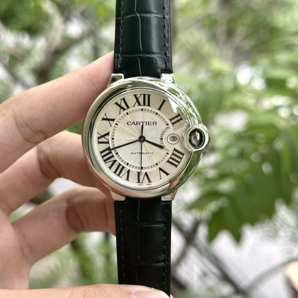 Cartier Replica Watch Ballon Bleu Leather Strap AF Factory 42mm