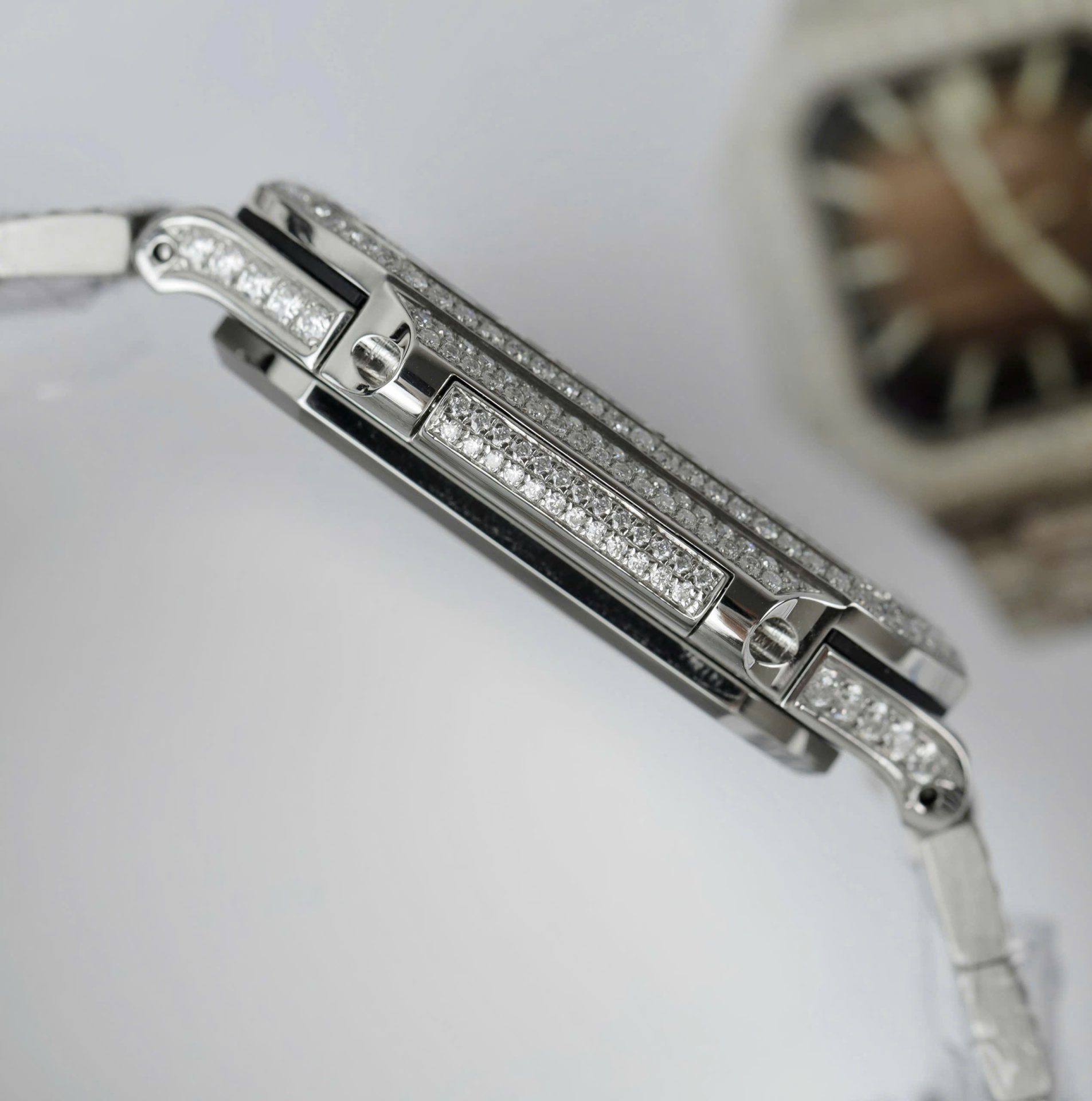 Patek Philippe Cubitus 5821 Dial Brown Replica Watch Full Diamonds Moissanite Hong Kong 45mm