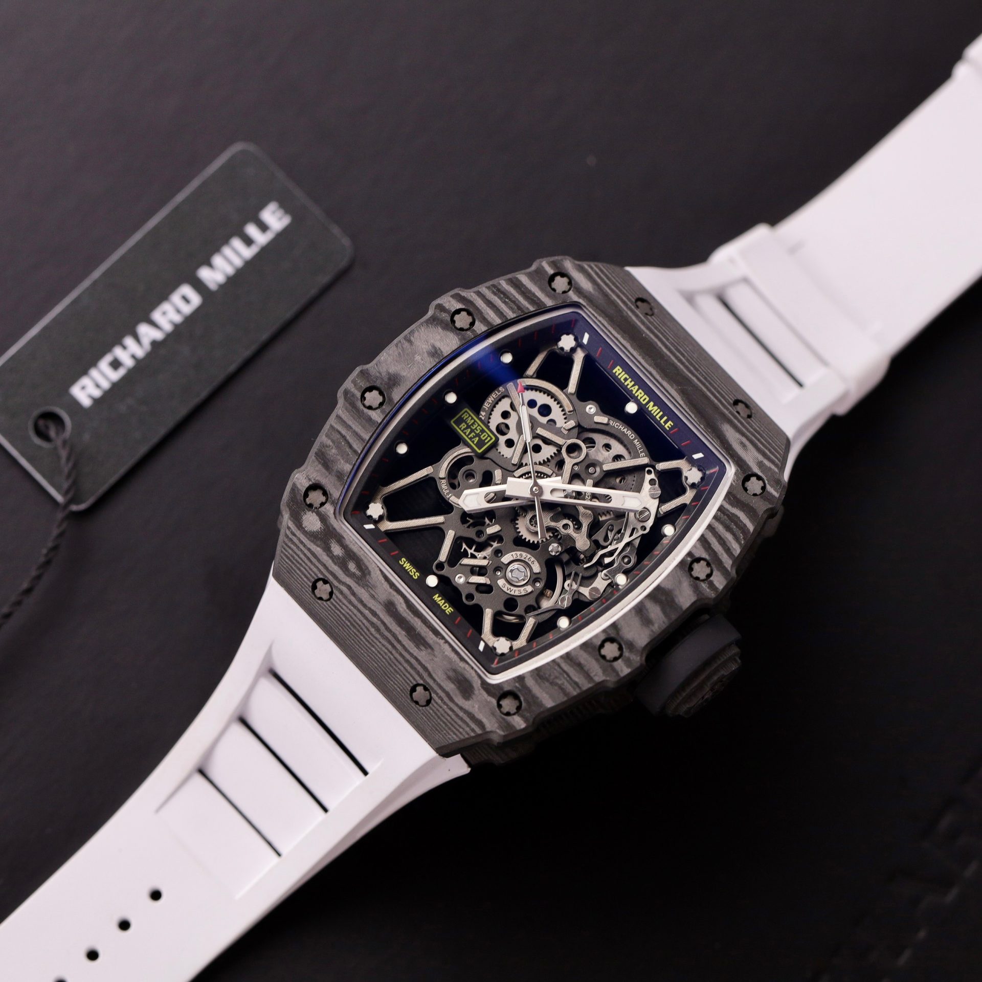Richard Mille Replica Watch RM35-01 Carbon Rubber Strap BBR Factory 44mm