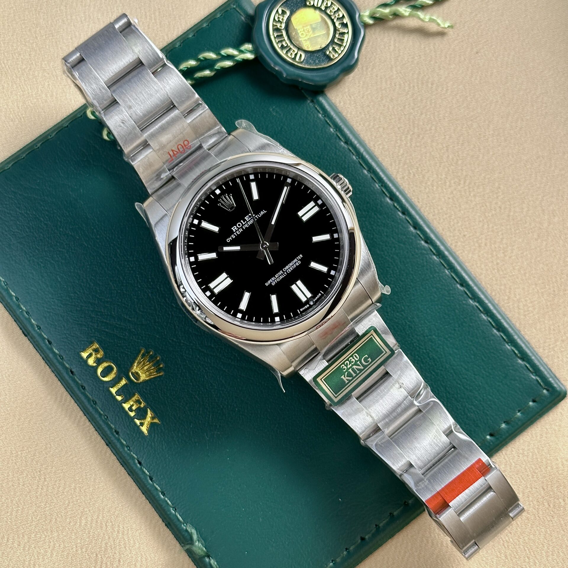 Rolex Oyster Perpetual 124300 Black Dial Replica Watch King Factory 41mm