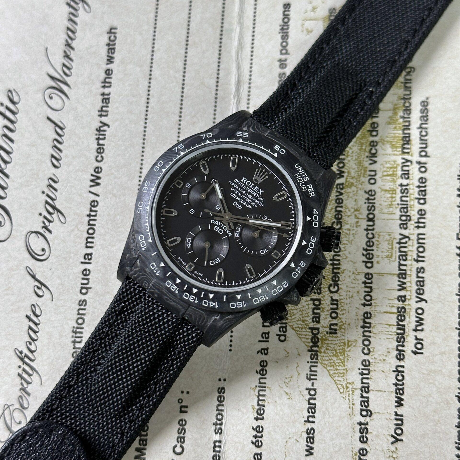 Rolex Daytona Diw Carbon Super Light Best Replica 1:1 Watch 40mm