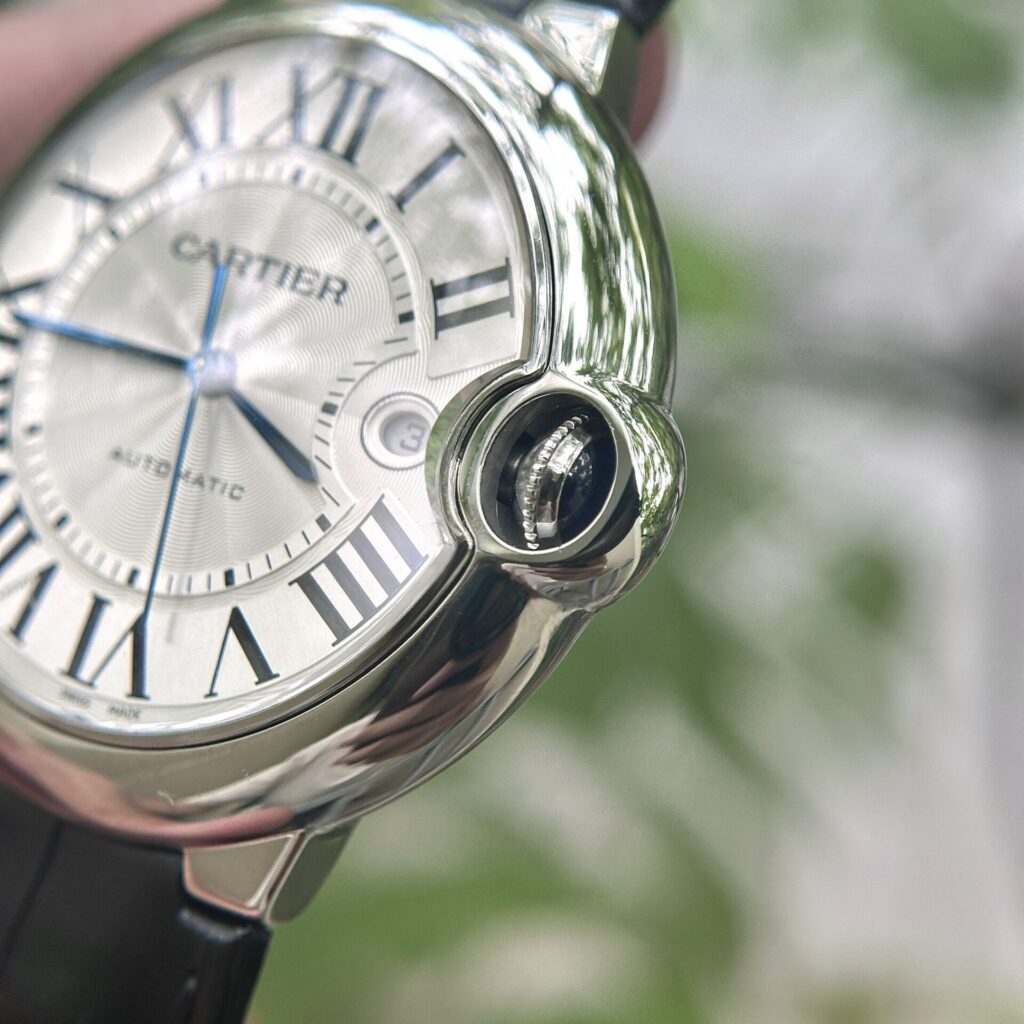Cartier Replica Watch Ballon Bleu Leather Strap AF Factory 42mm