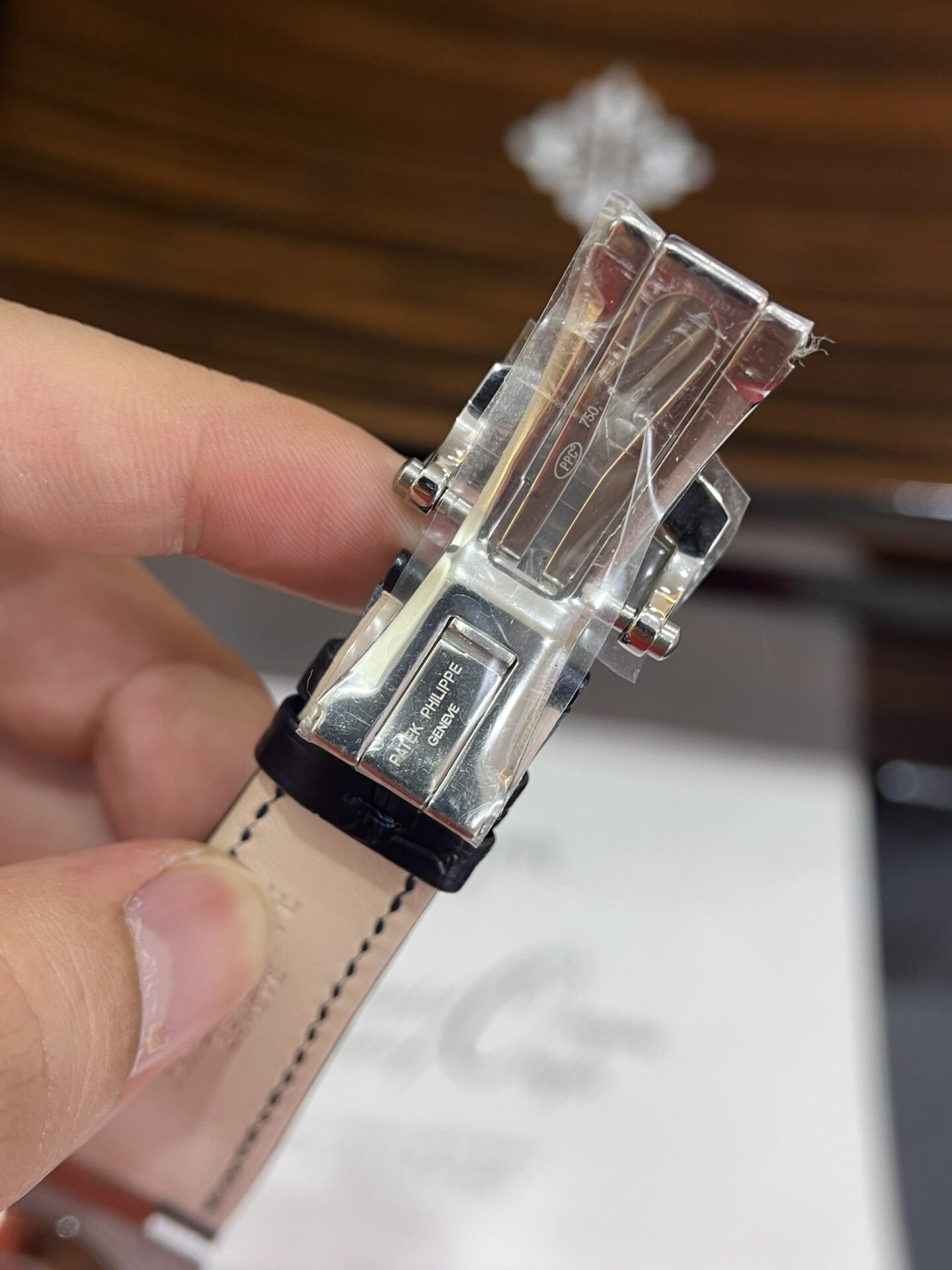 Patek Philippe Nautilus 5726G Replica Watch Blue Leather Strap GRF 40.5mm