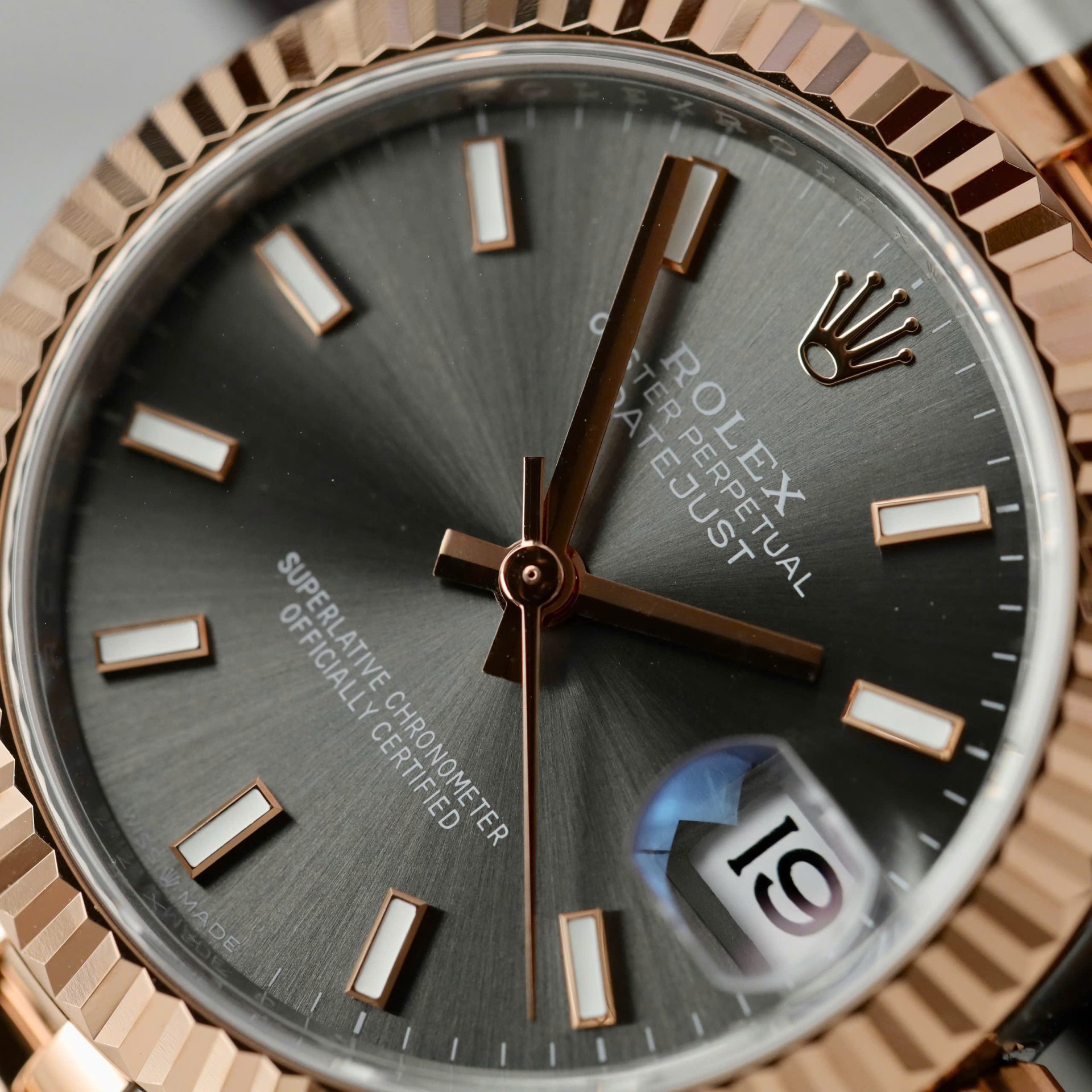 Rolex DateJust Imitation Luxury Watches Gray Dial Jubilee Strap THB Factory 31mm