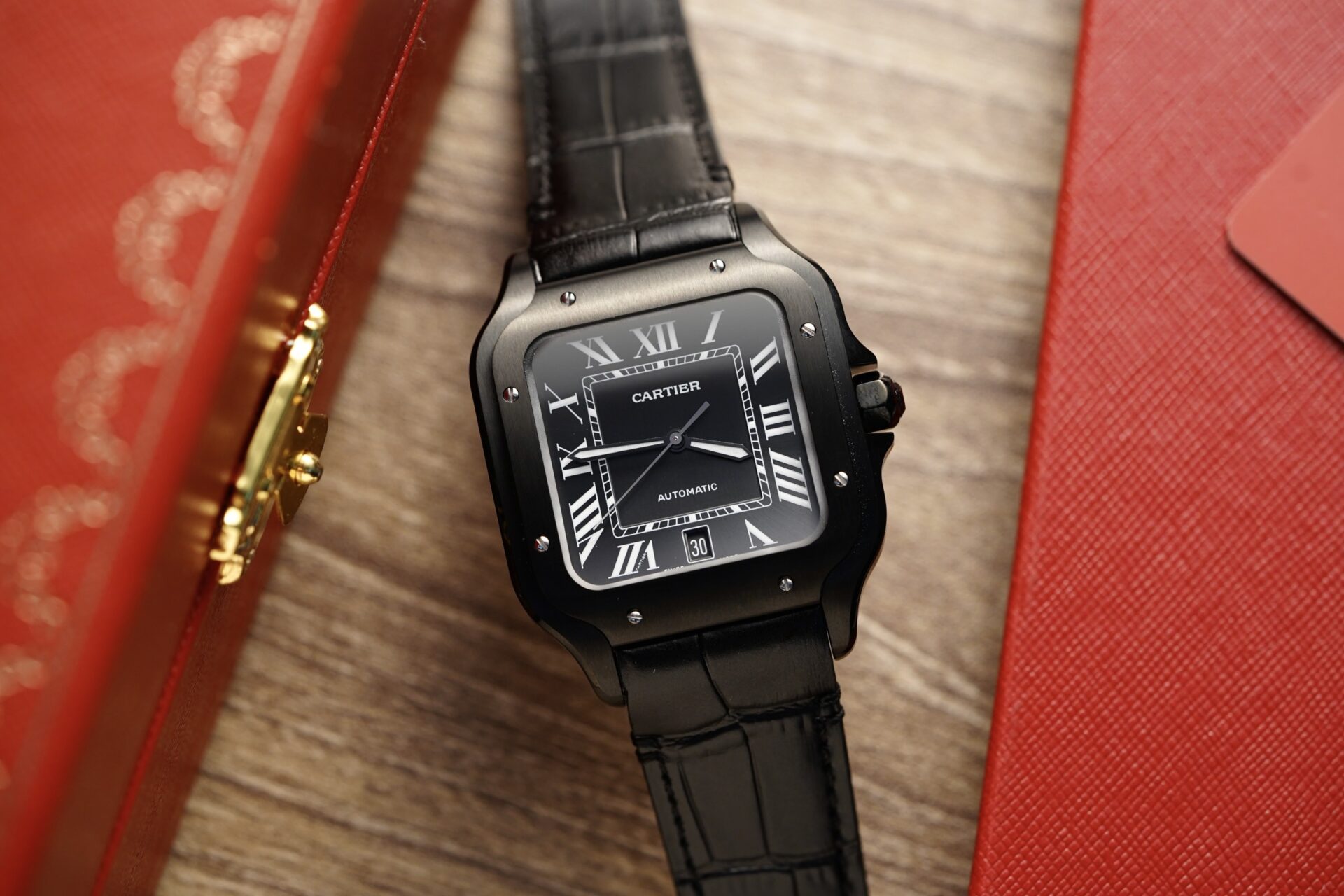 Cartier Best Replica Watch Santos De Cartier WSSA0039 Black Dial BV Factory 39.8mm
