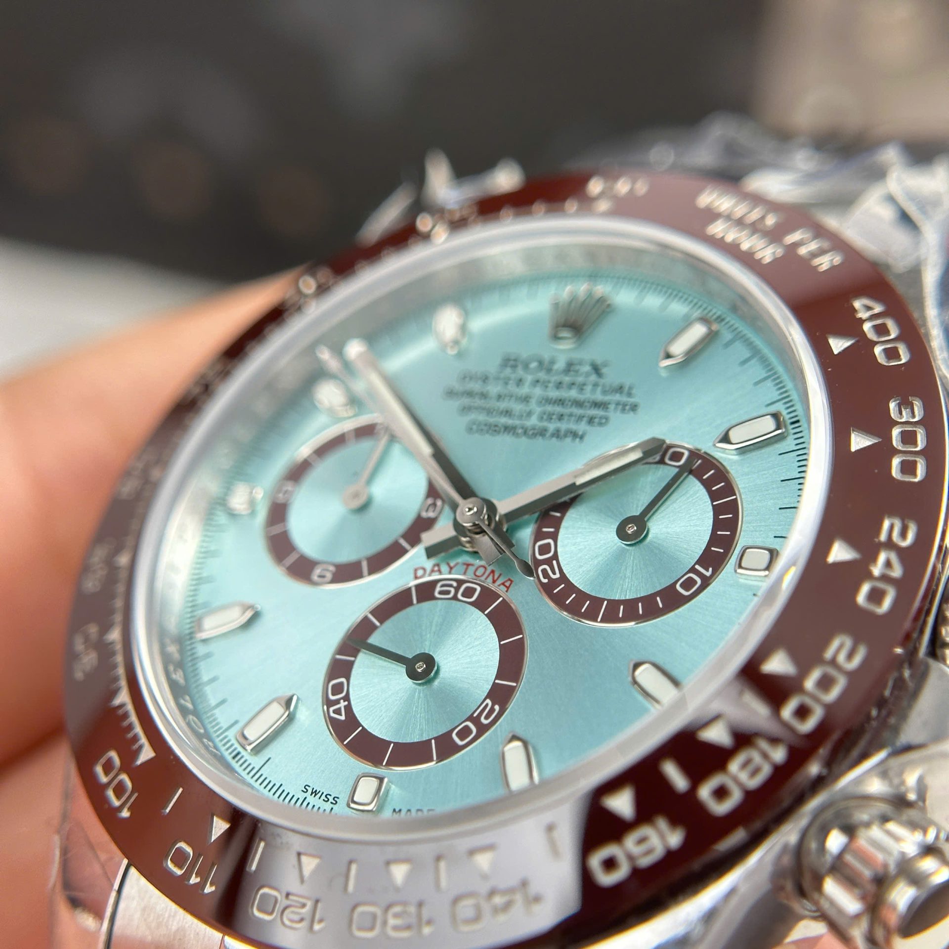 Rolex Daytona Ice Blue 116506 Best Replica Watches Refined Weight 180 Grams QF Factory 40mm