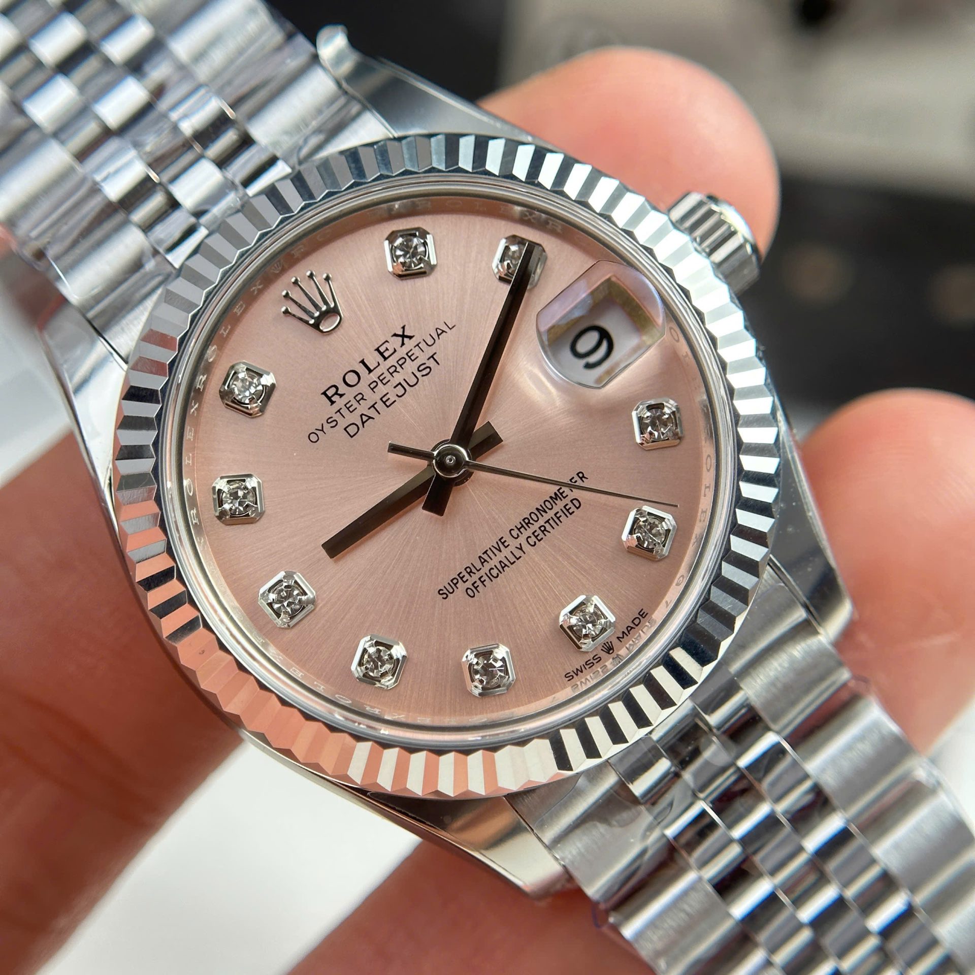 Rolex DateJust Replica Watch Dial Pink Jubilee Strap THB Factory 31mm