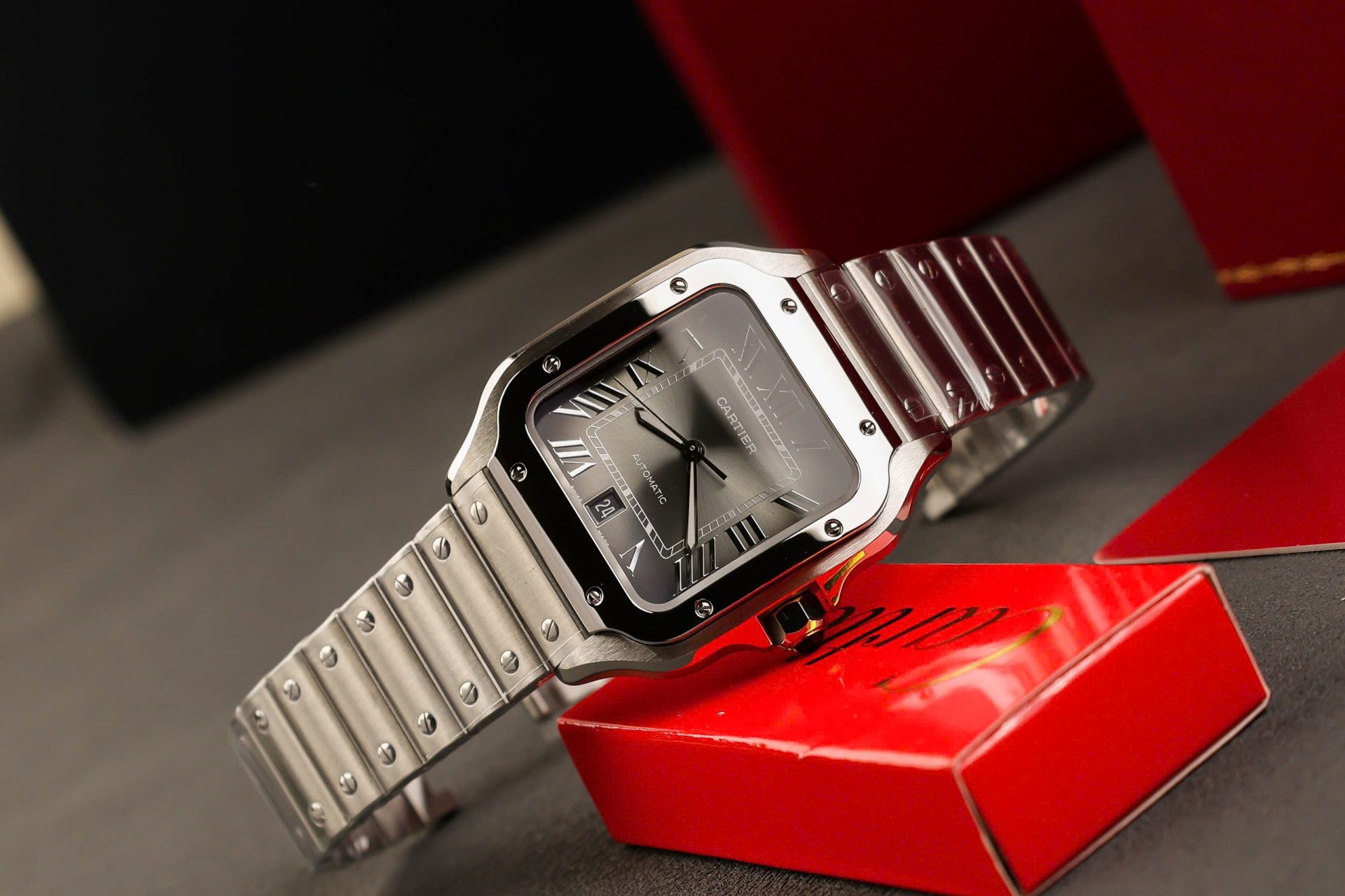 Cartier Santos Replica 11 Watch Gray Dial AF Factory 39.8mm