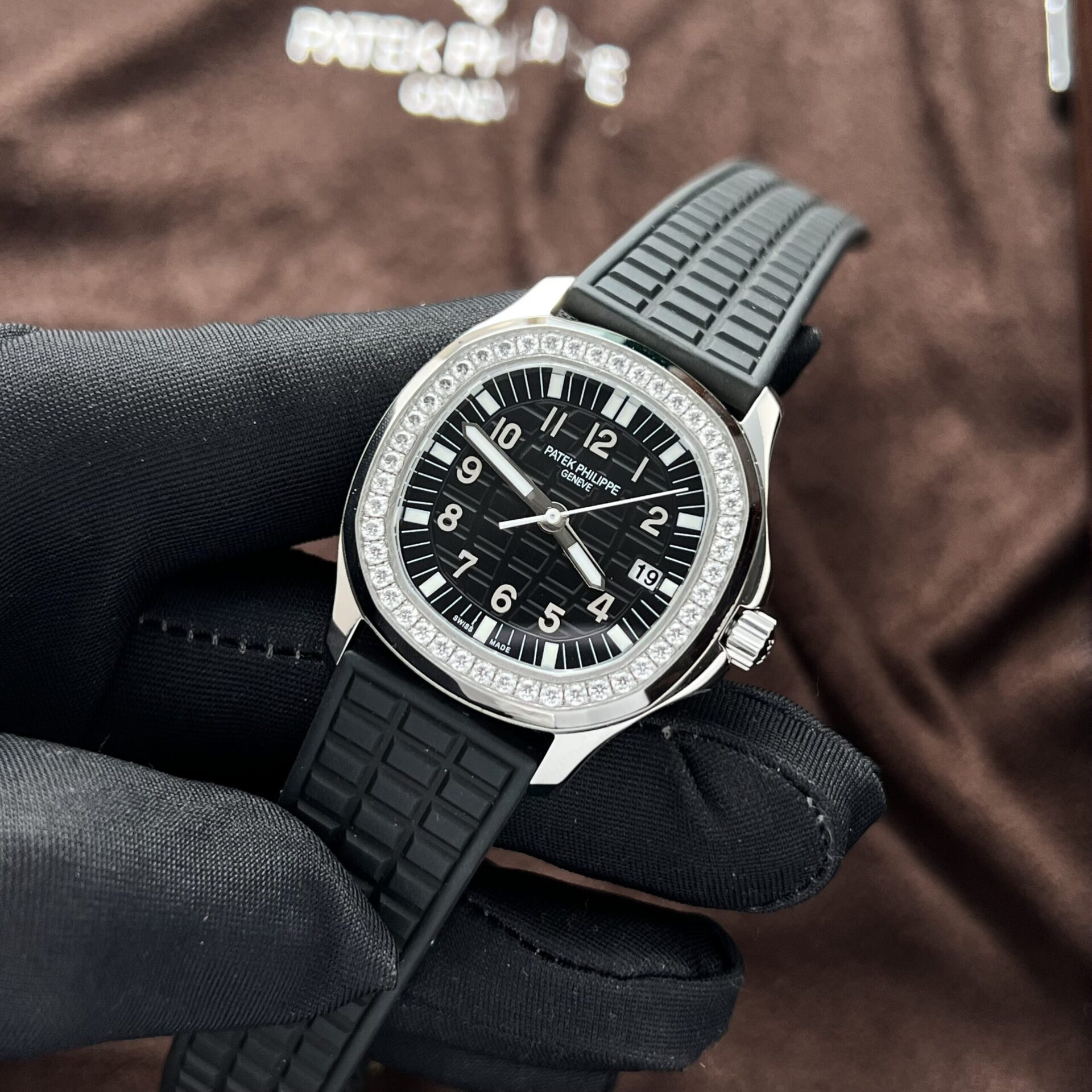 Patek Philippe Clone Watch Aquanaut 5067 Black Dial Rubber Strap PPF Factory 35.6mm