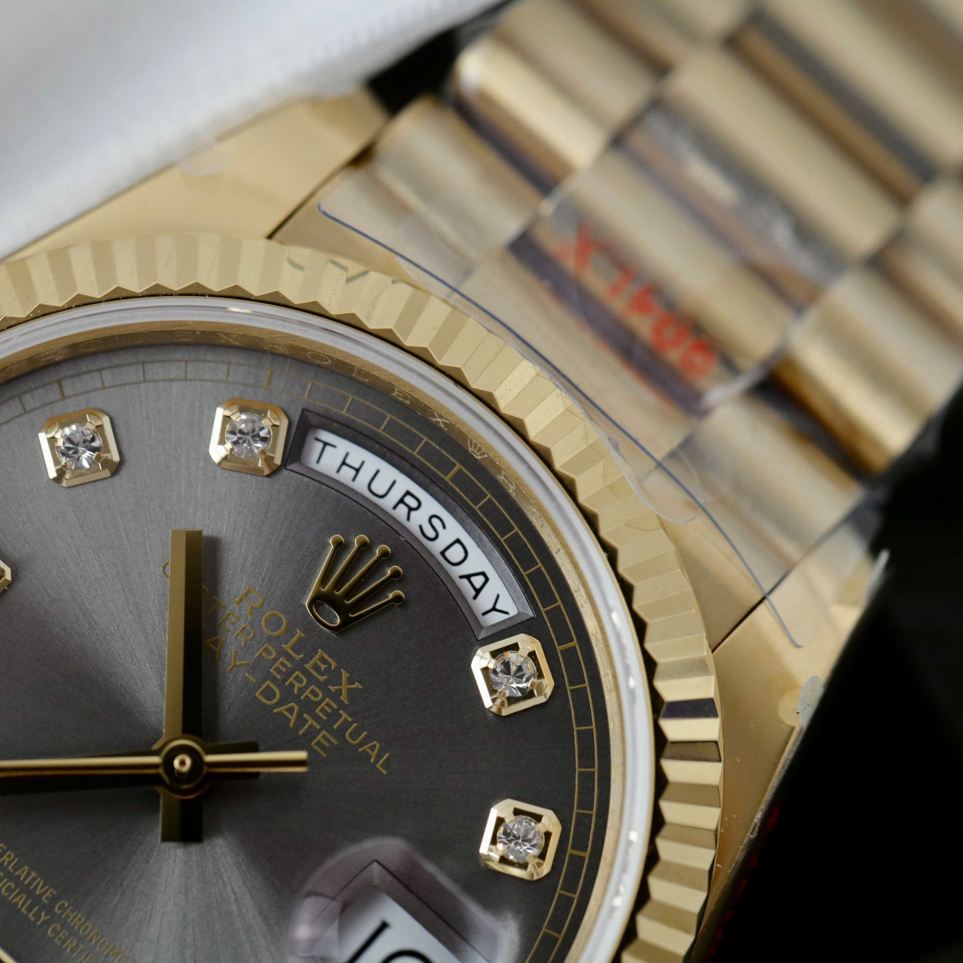 Rolex Day-Date M128238 Replica Watch Gray Dial Weight 159Gram QF Factory 36mm