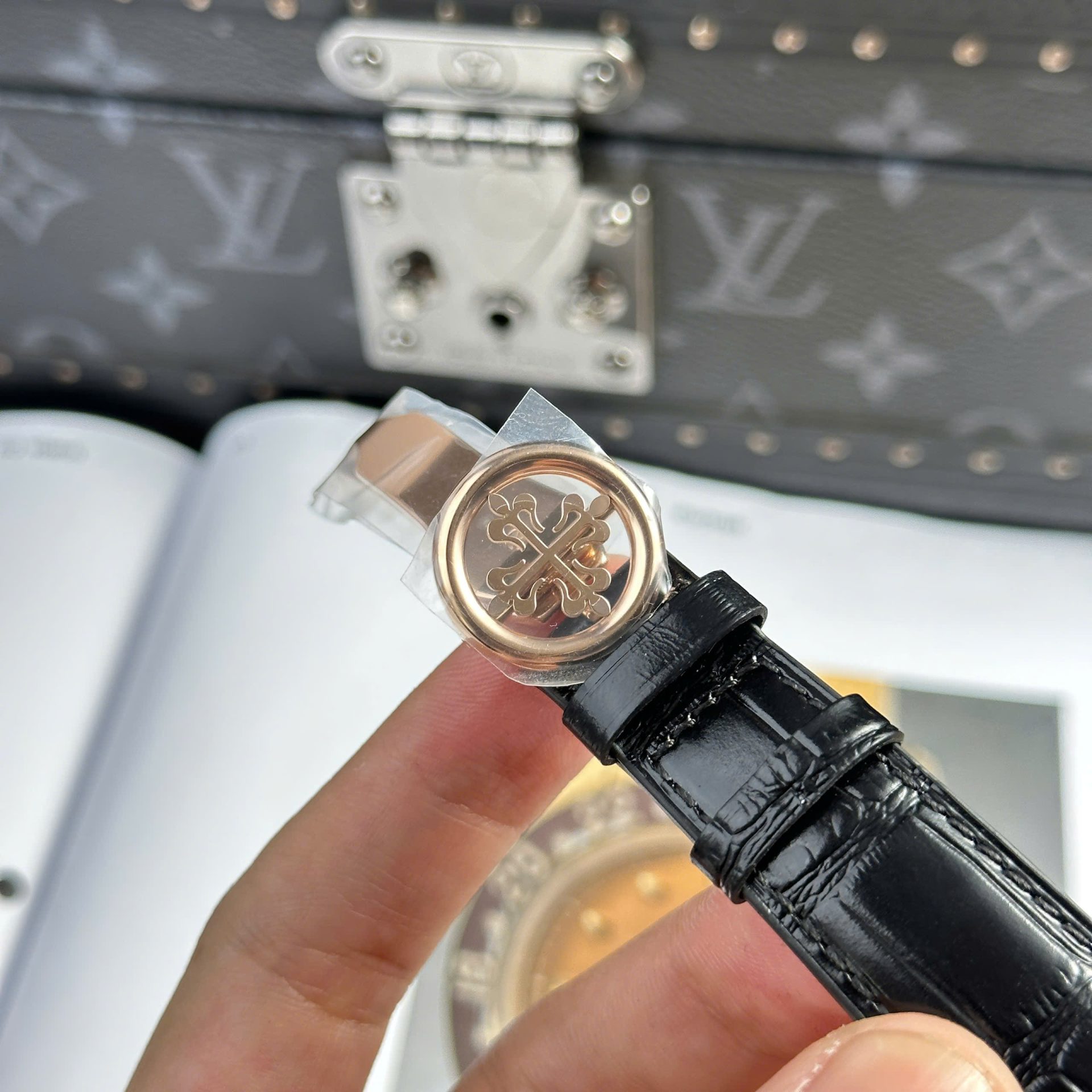 Patek Philippe Complications 5205R Replica Watch Black Dial Rose Gold 40mm