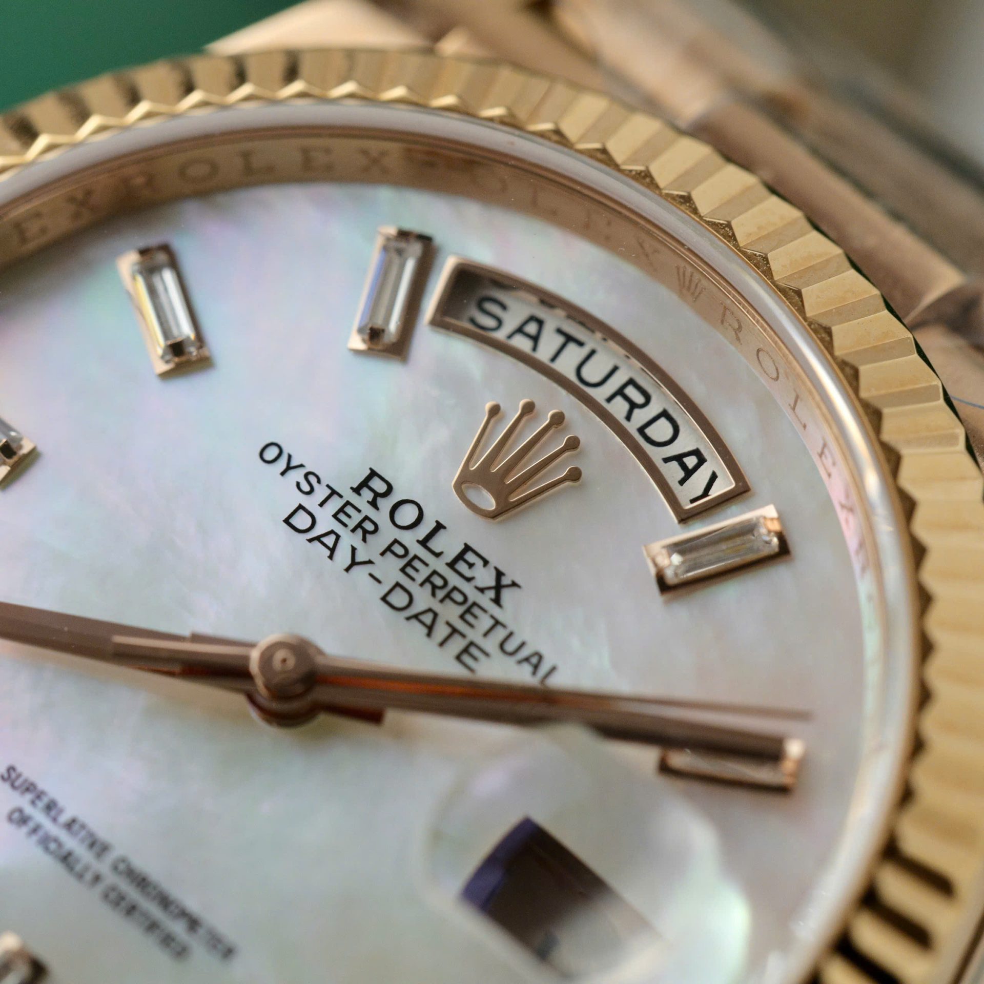 Rolex Day-Date Dial Mother Of Pearl Best Replica Watch Custom Gold Wrapped 36mm