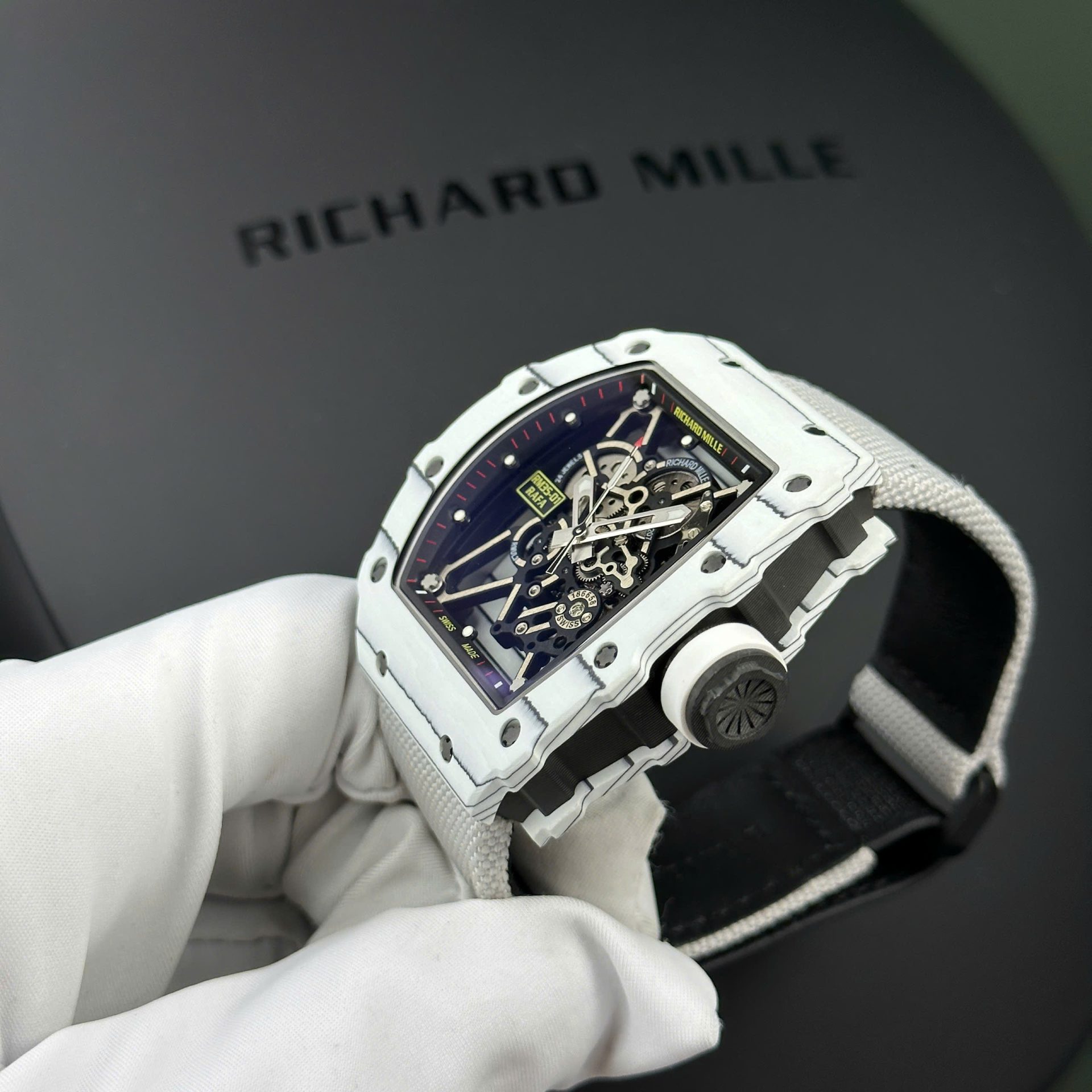 Richard Mille RM35-01 Rafael Nadal Red Rubber Strap Replica 1:1 Watch BBR Factory 42mm