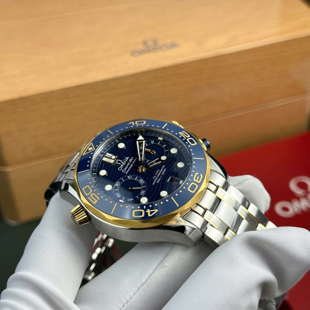 Omega Best Copies Watch Seamaster Diver 300M Chronograph Dial Blue N1 Factory 44mm