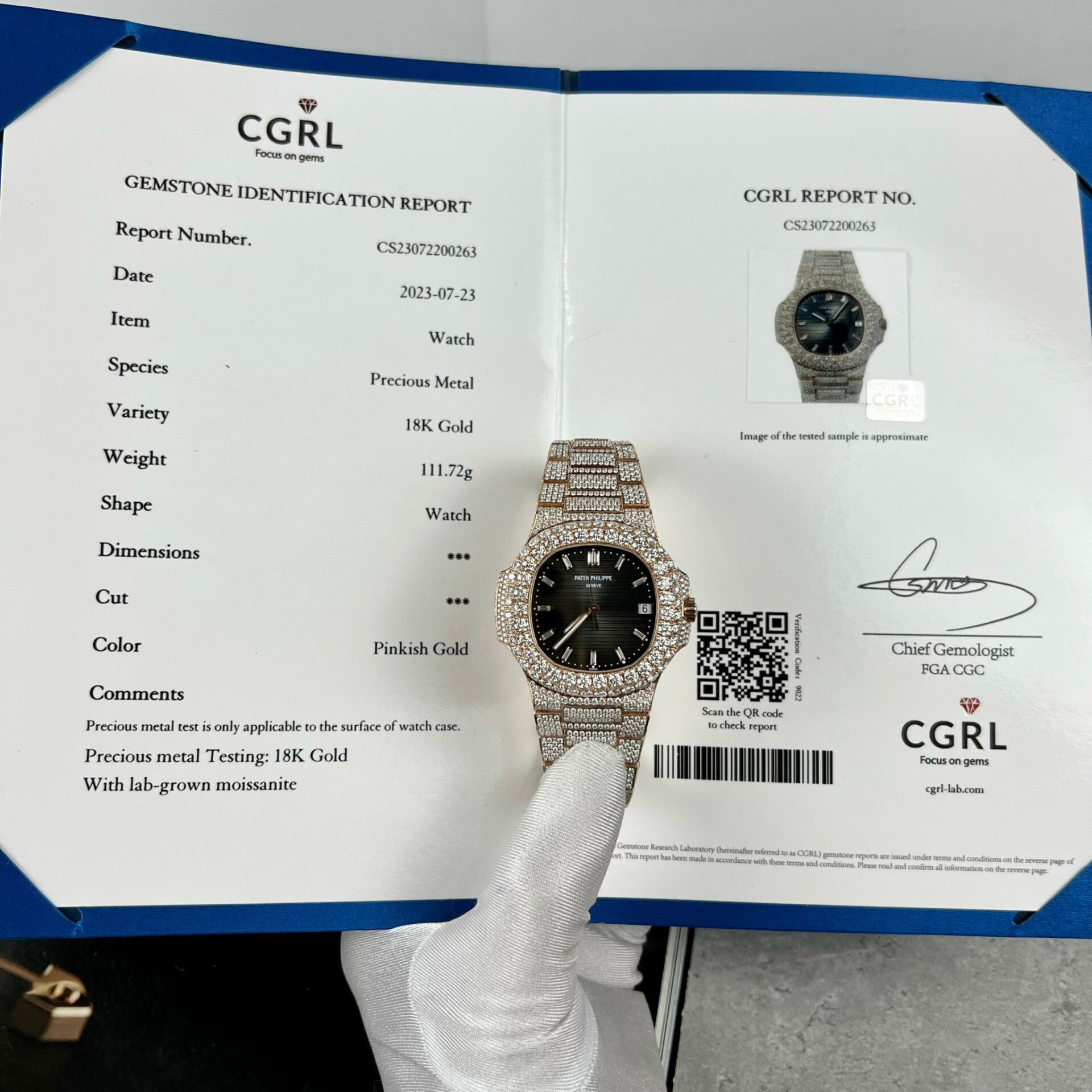 Patek Philippe 5711 Replica Watch With Moissanite Diamond Refined 3K 40mm