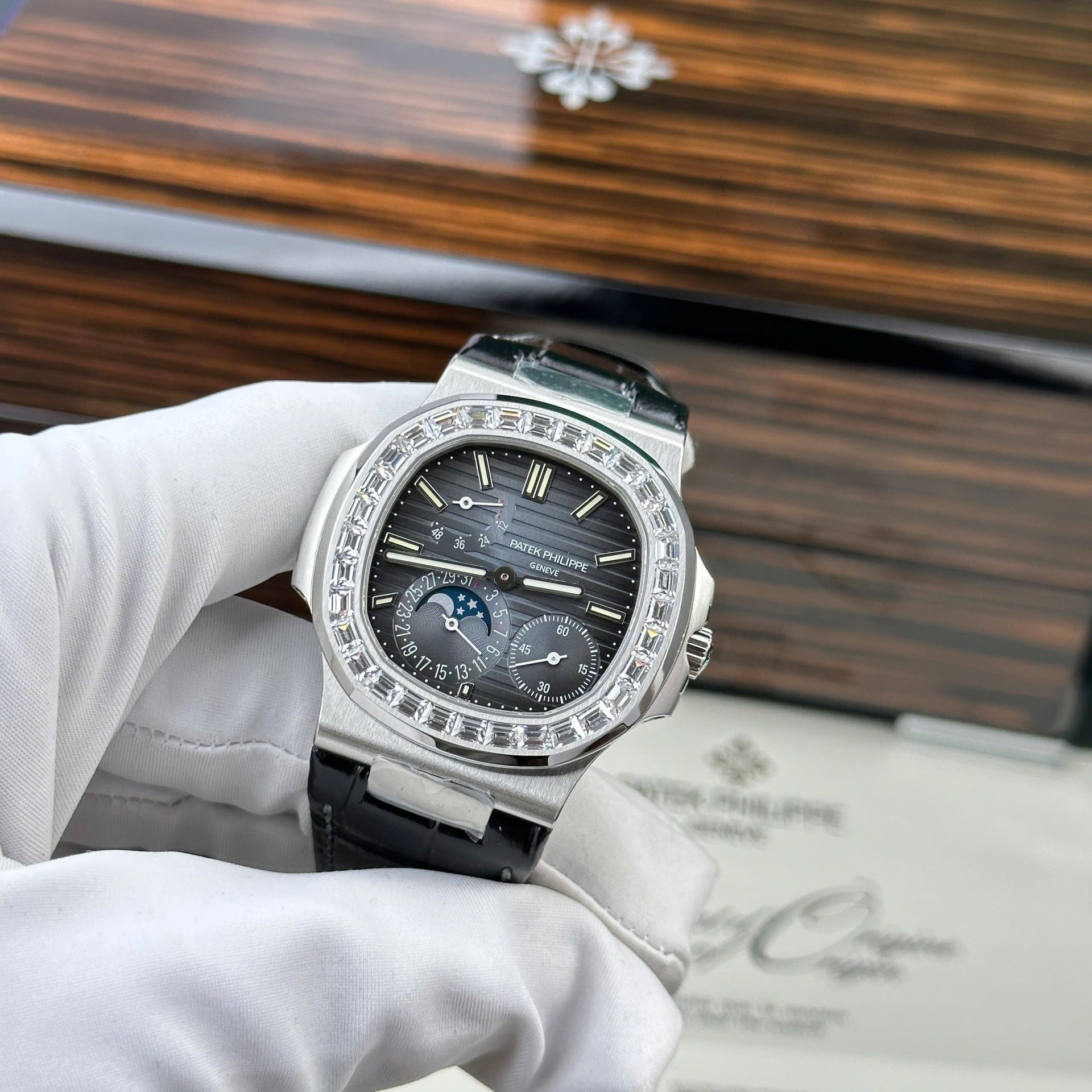 Patek Philippe Nautilus 5722 Replica Watch Blue Dial With Baguette PPF Factory 40mm