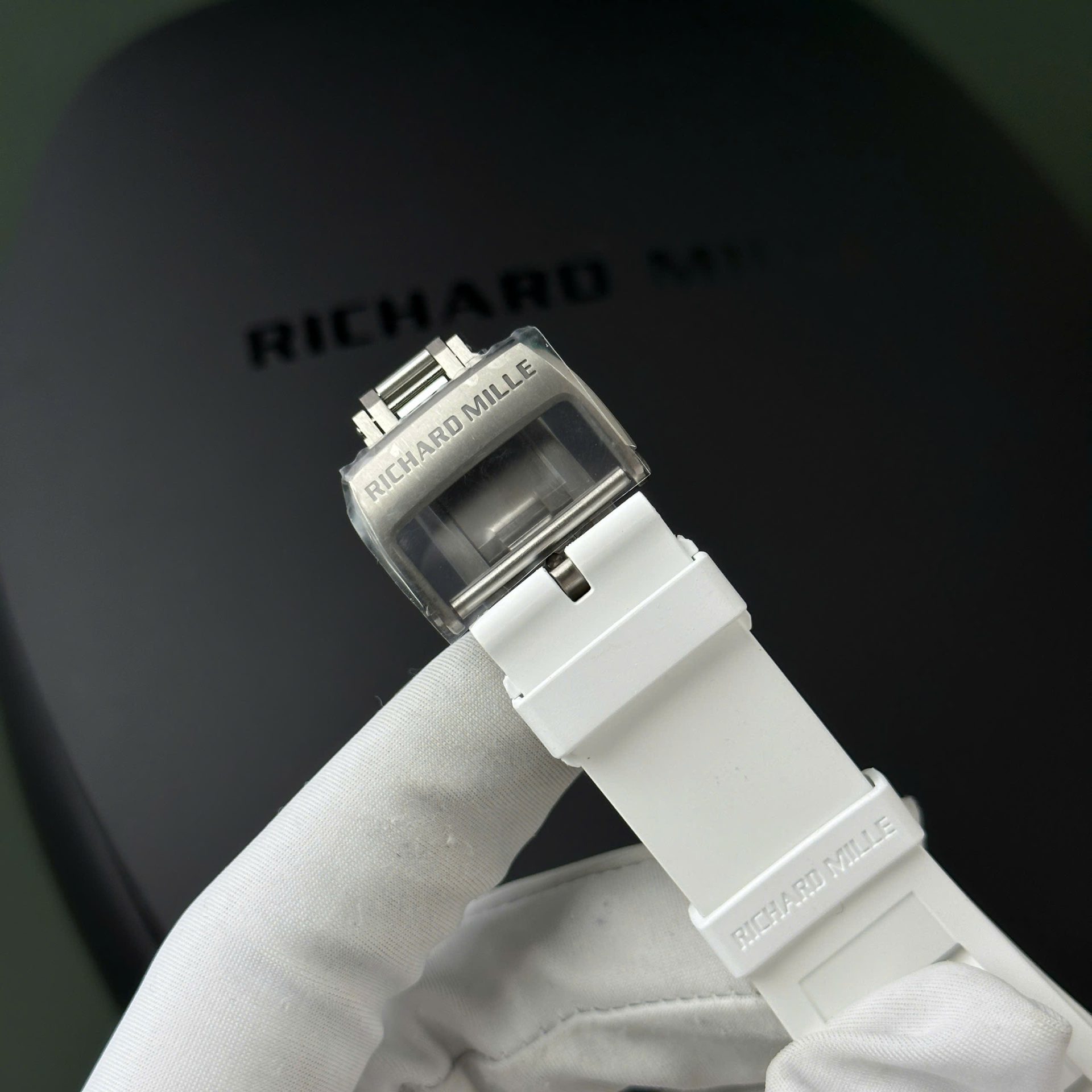 Richard Mille Best Replica Watch RM055 White Ceramic Rubber Strap ZF Factory 45mm