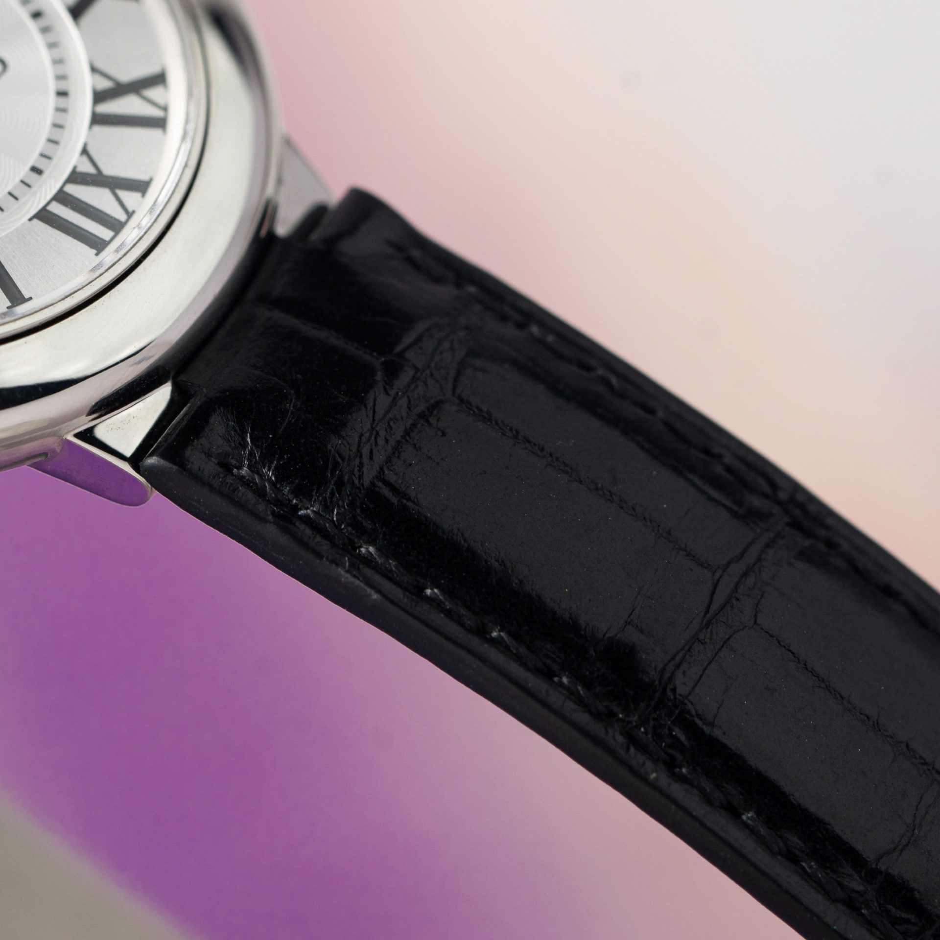 Cartier Ballon Bleu Replica 1:1 Watch White Dial Leather Strap 36mm