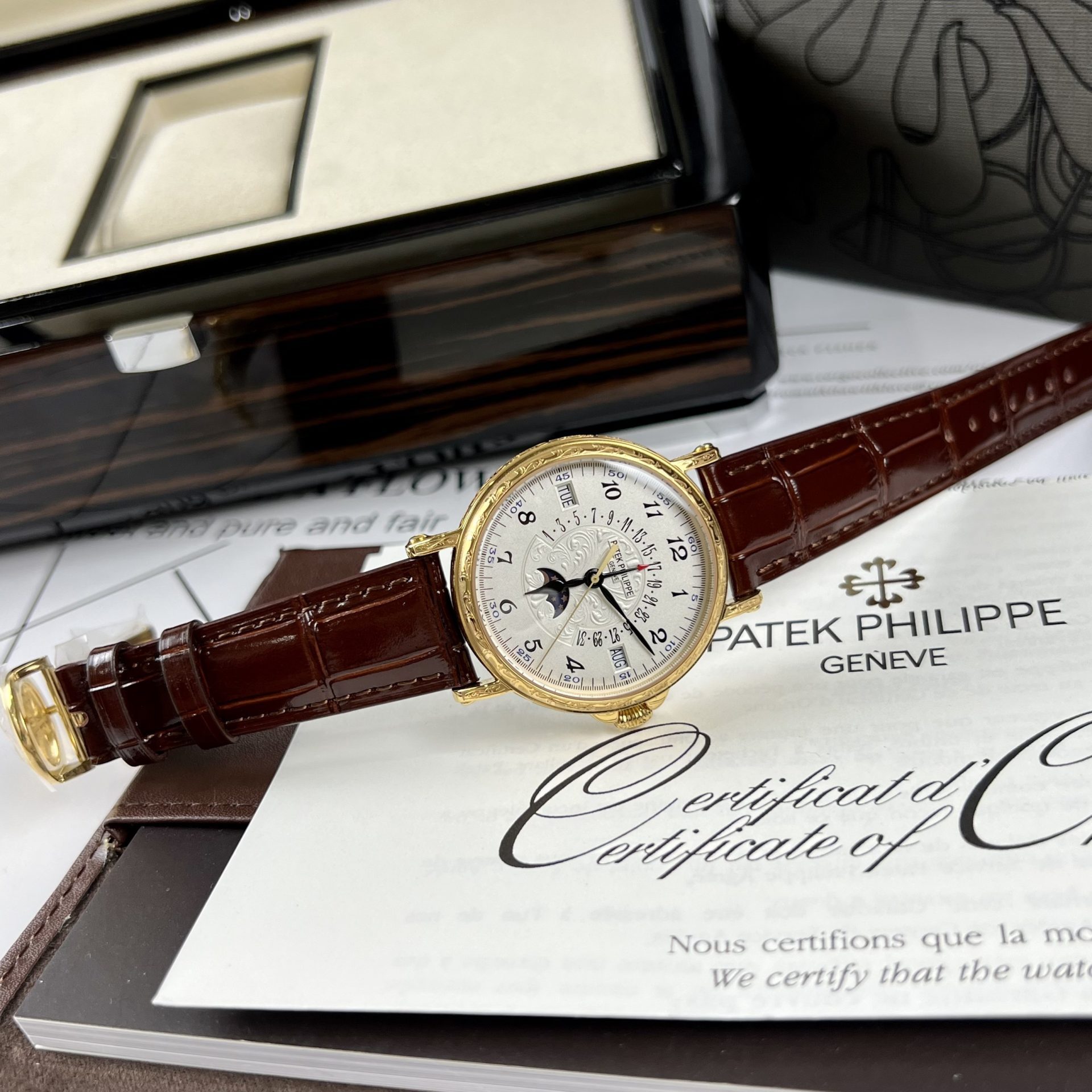 Patek Philippe Replica Watch Grand Complications 5160R Leather Strap 38mm