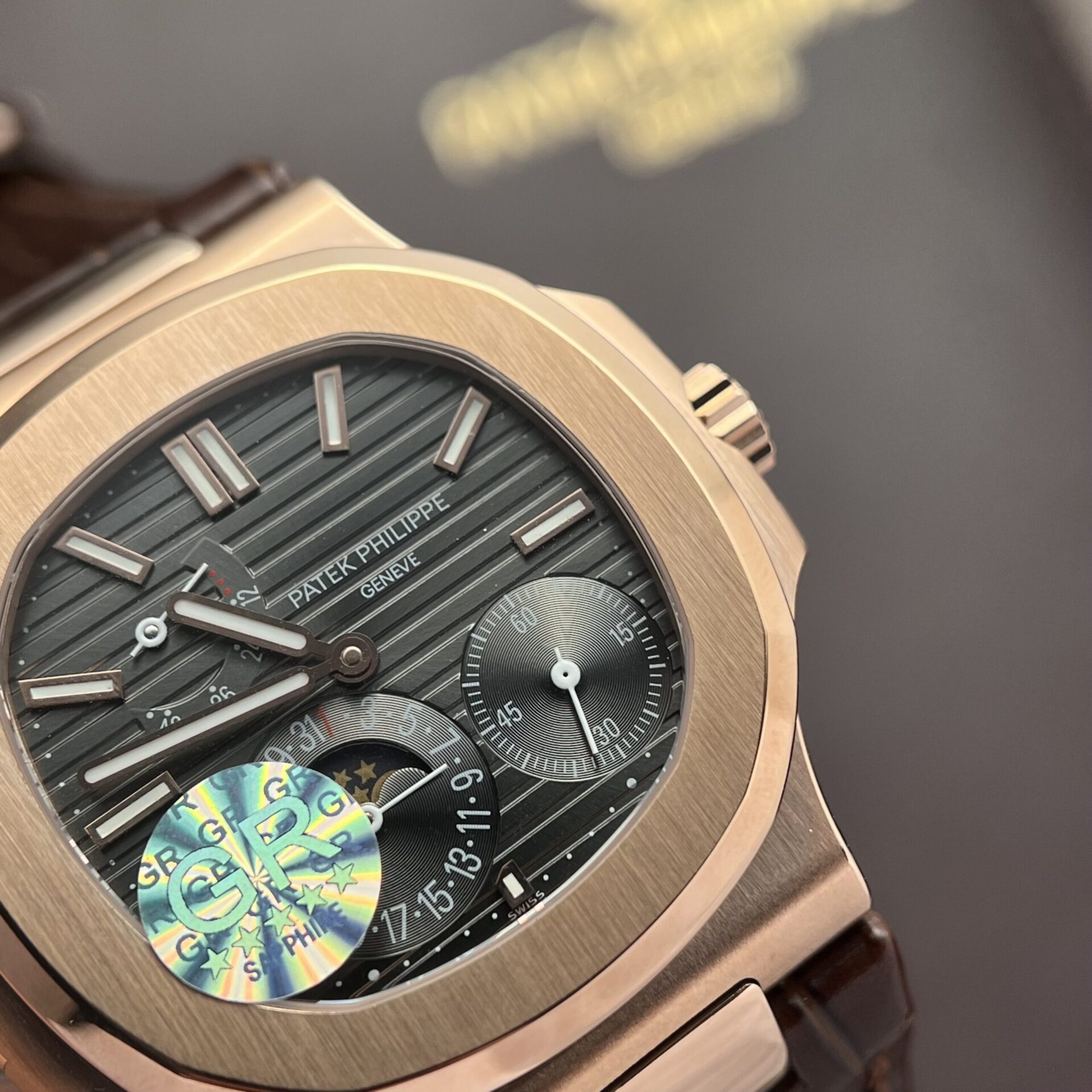 Patek Philippe Replica Watch Nautilus 5712R Brown Leather Strap GR Factory 40mm