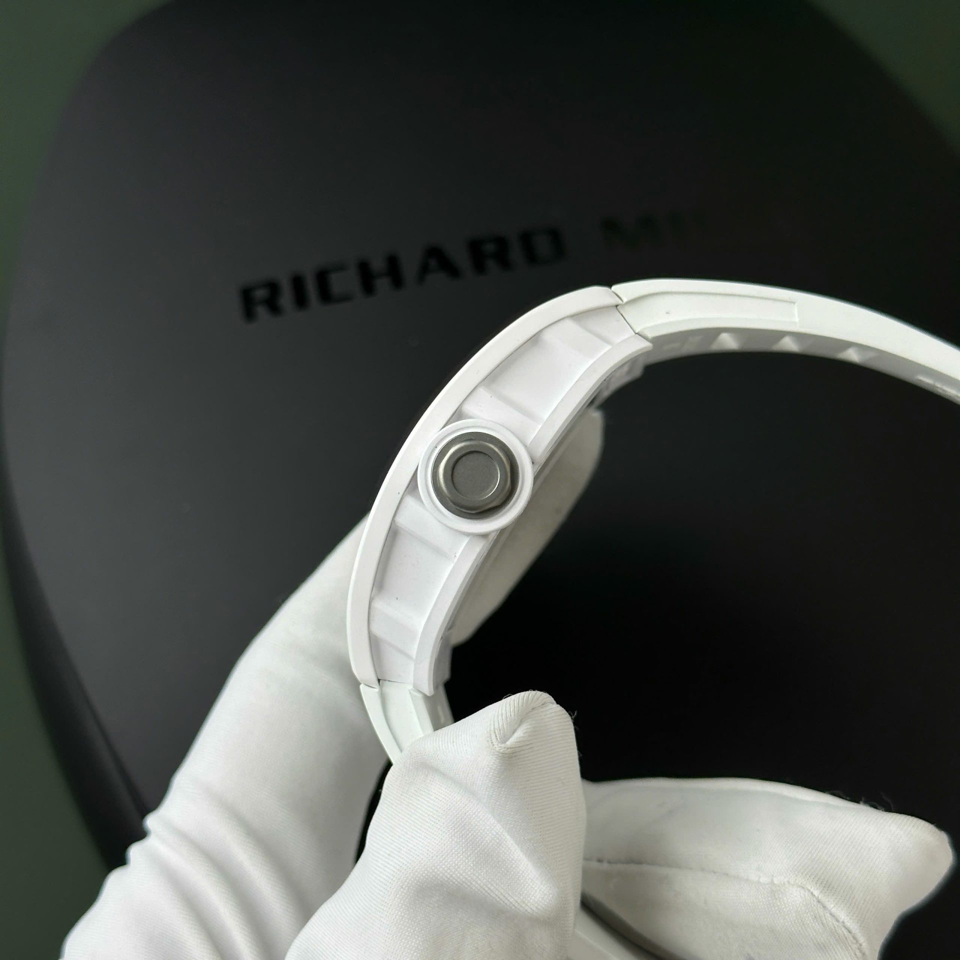 Richard Mille Best Replica Watch RM055 White Ceramic Rubber Strap ZF Factory 45mm