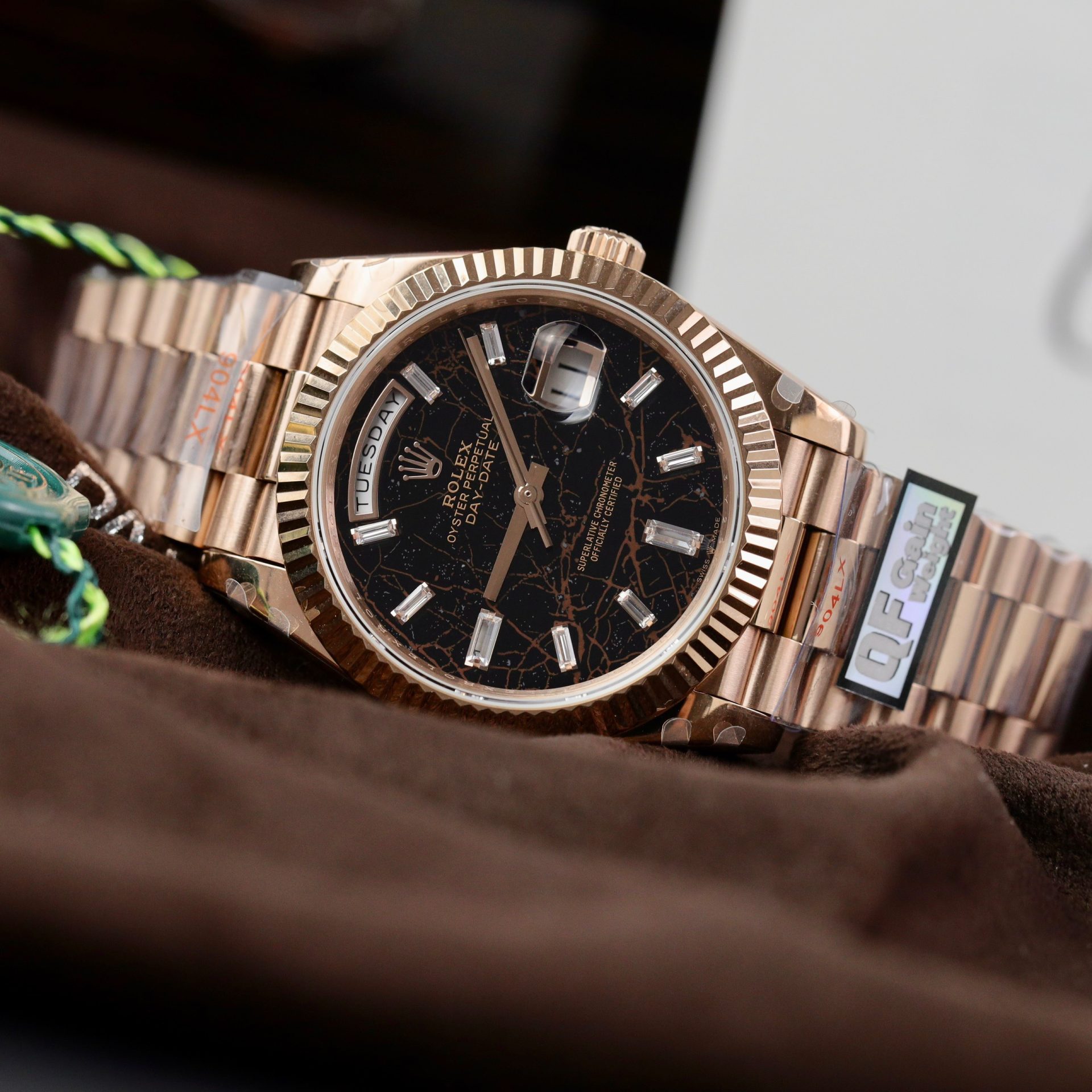 Rolex Replica Watch Day-Date 228235 Lava Dial Weight 185 Grams QF Factory 40mm