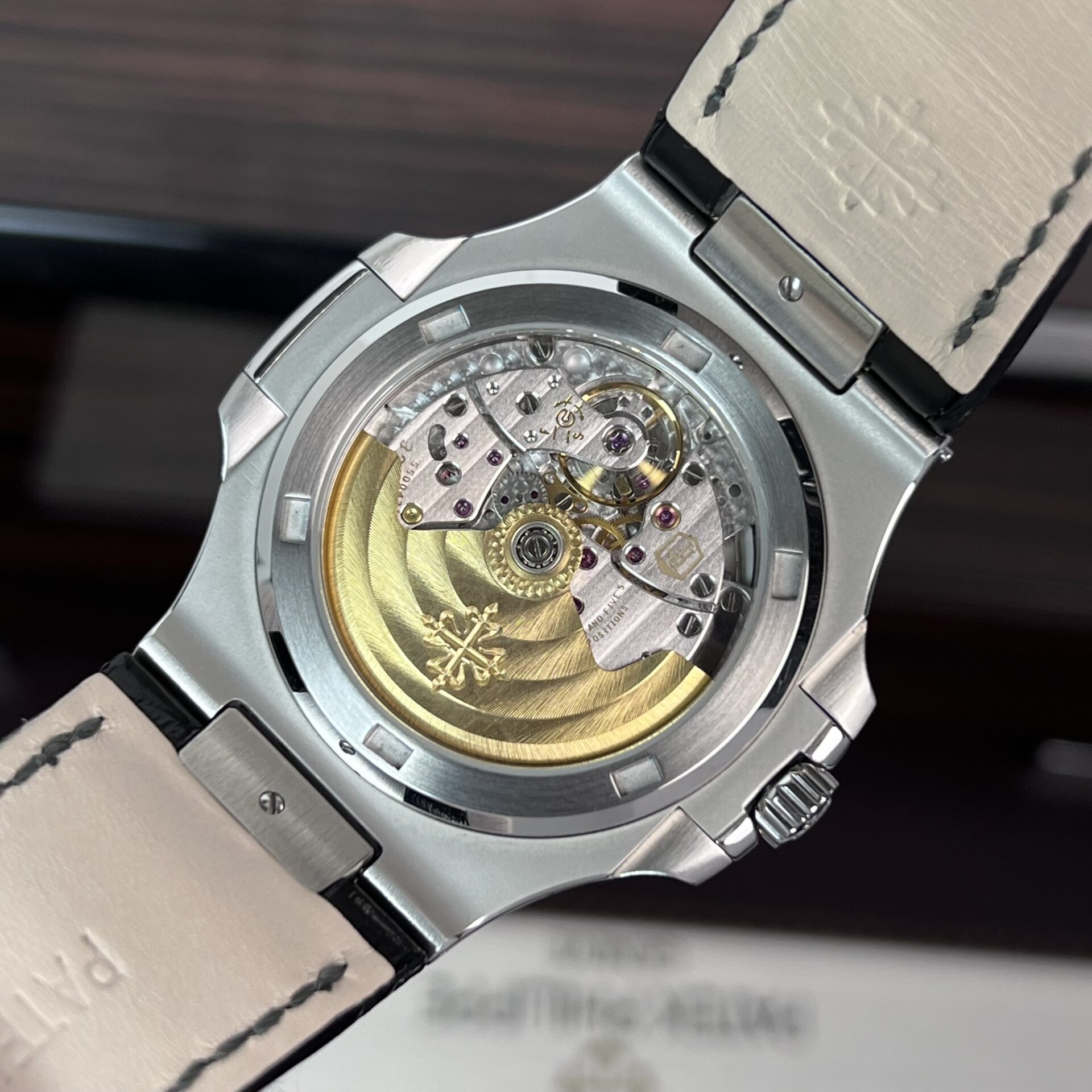 Patek Philippe Nautilus 5723 Replica 1:1 Watch Leather Strap Dark Blue Dial 40mm