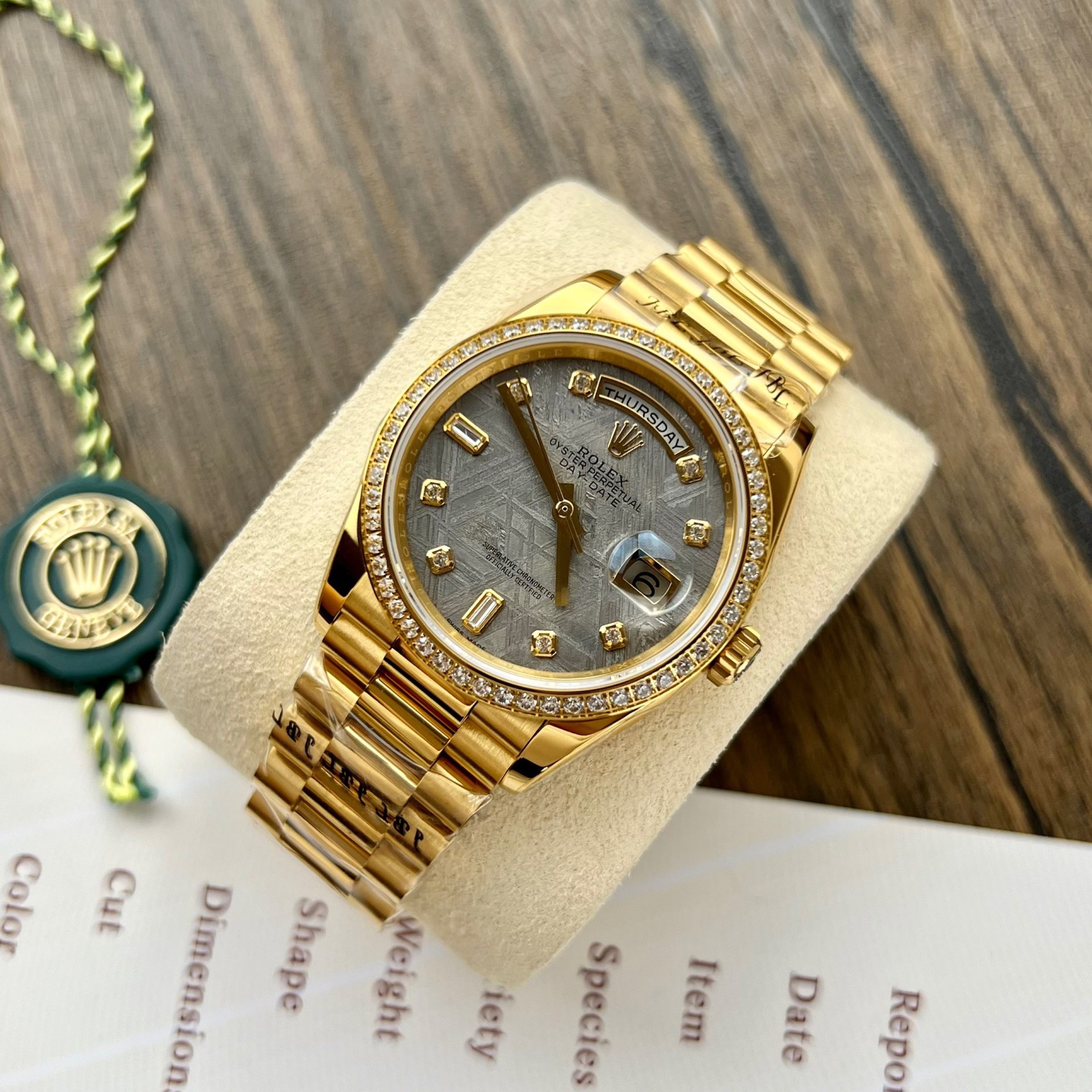 Rolex Fake Watch Day-Date Meteorite Dial RA Factory 36mm