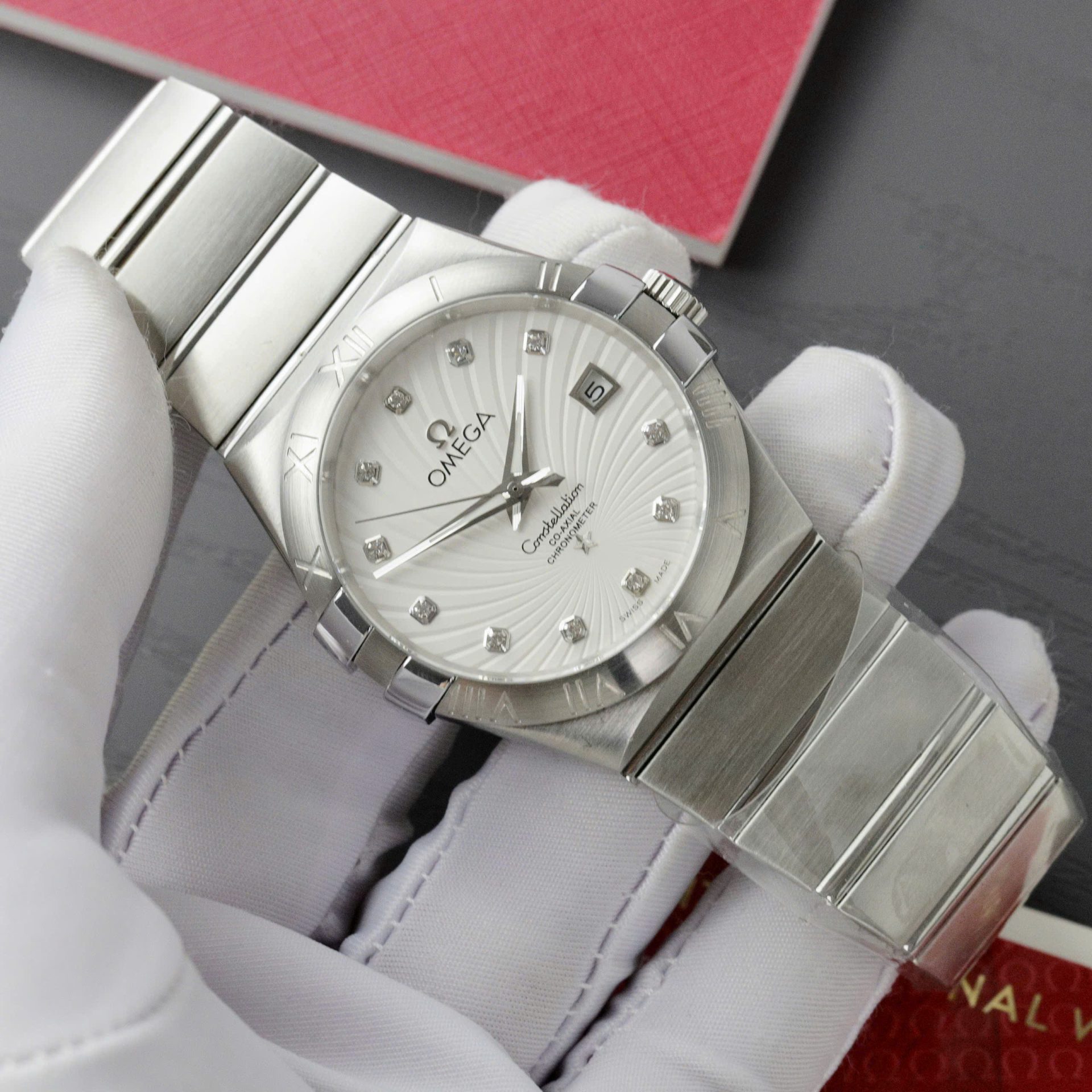 Omega Constellation Co-Axial Clone Watch White Dial 38mm