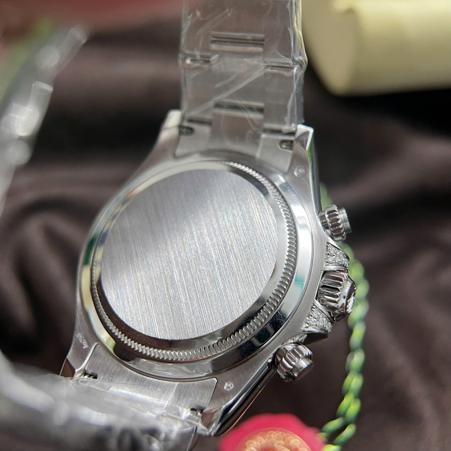 Rolex Daytona 126599TRU Replica Watch 18K Solid Gold + Natural Ruby + Natural Diamonds Custom 40mm