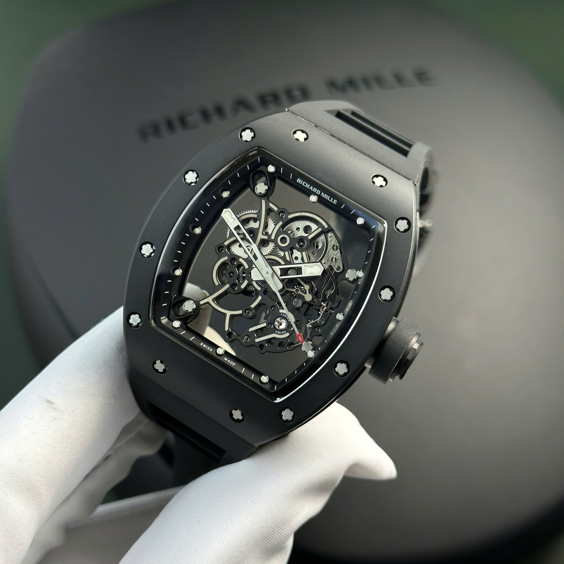 Richard Mille Replica Watch RM055 Black Ceramic Rubber Strap BBR Factory 42,7 49,9mm