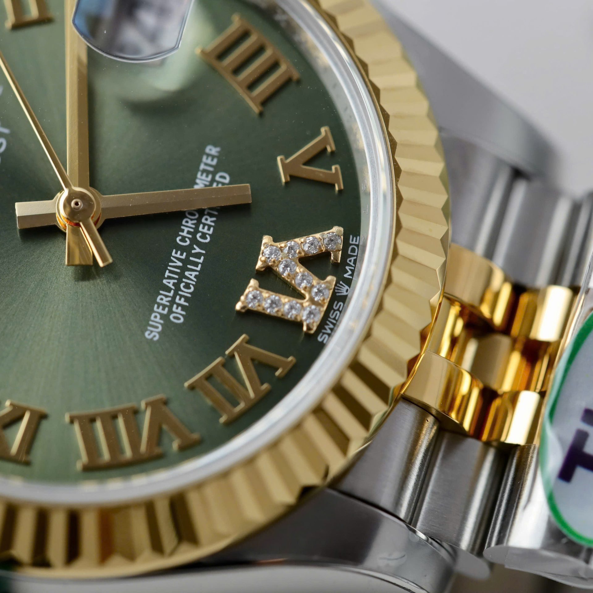 Rolex DateJust Best Replica Watch Green Dial Jubilee Strap THB Factory 31mm