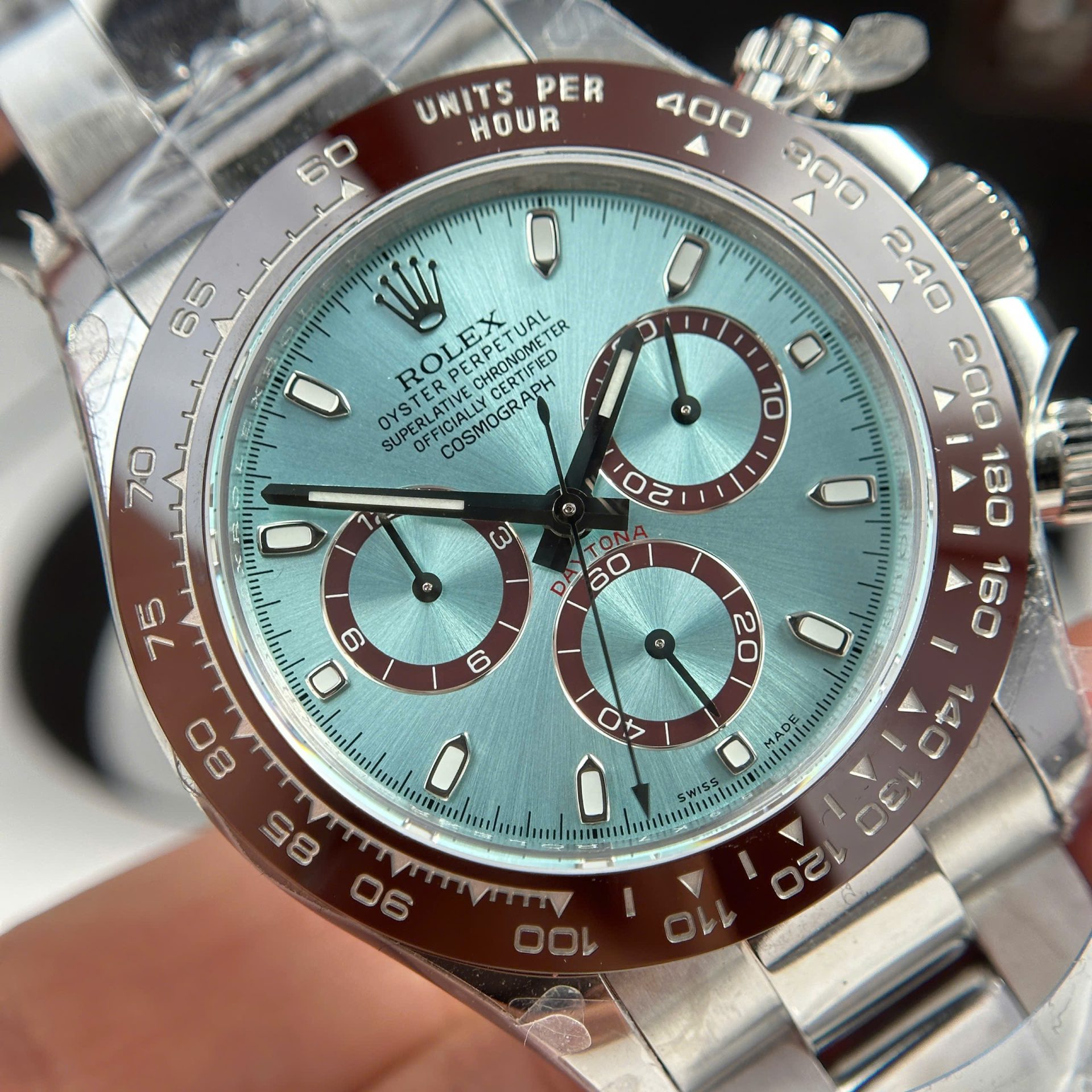 Rolex Daytona Ice Blue 116506 Best Replica Watches Refined Weight 180 Grams QF Factory 40mm