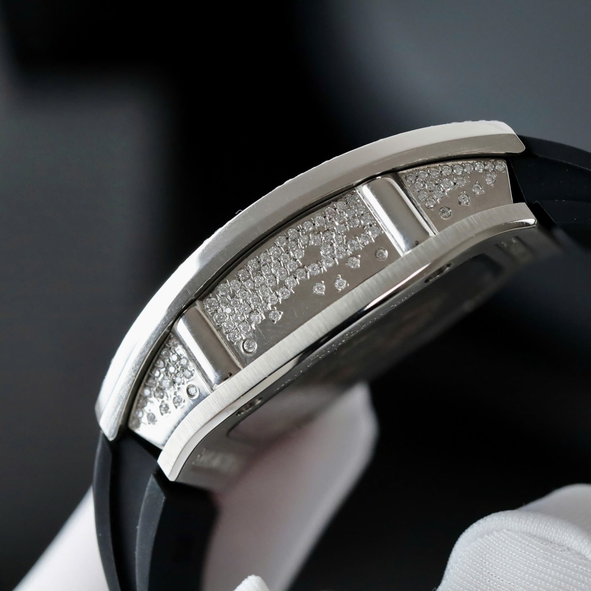 Richard Mille RM007 Best Copies Watch Custom Full Diamonds Moissanite Hong Kong 36mm