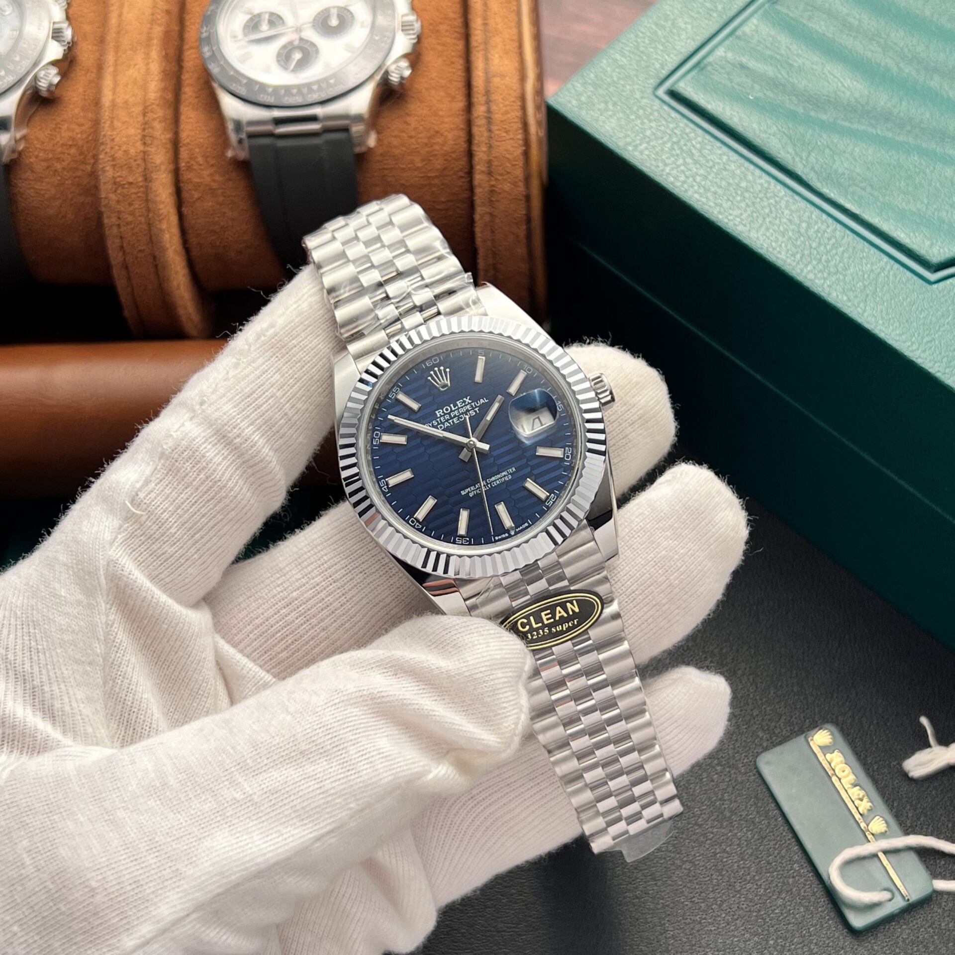 Rolex DateJust 126334 Blue Fold Dial Replica Watch Clean Factory 41mm