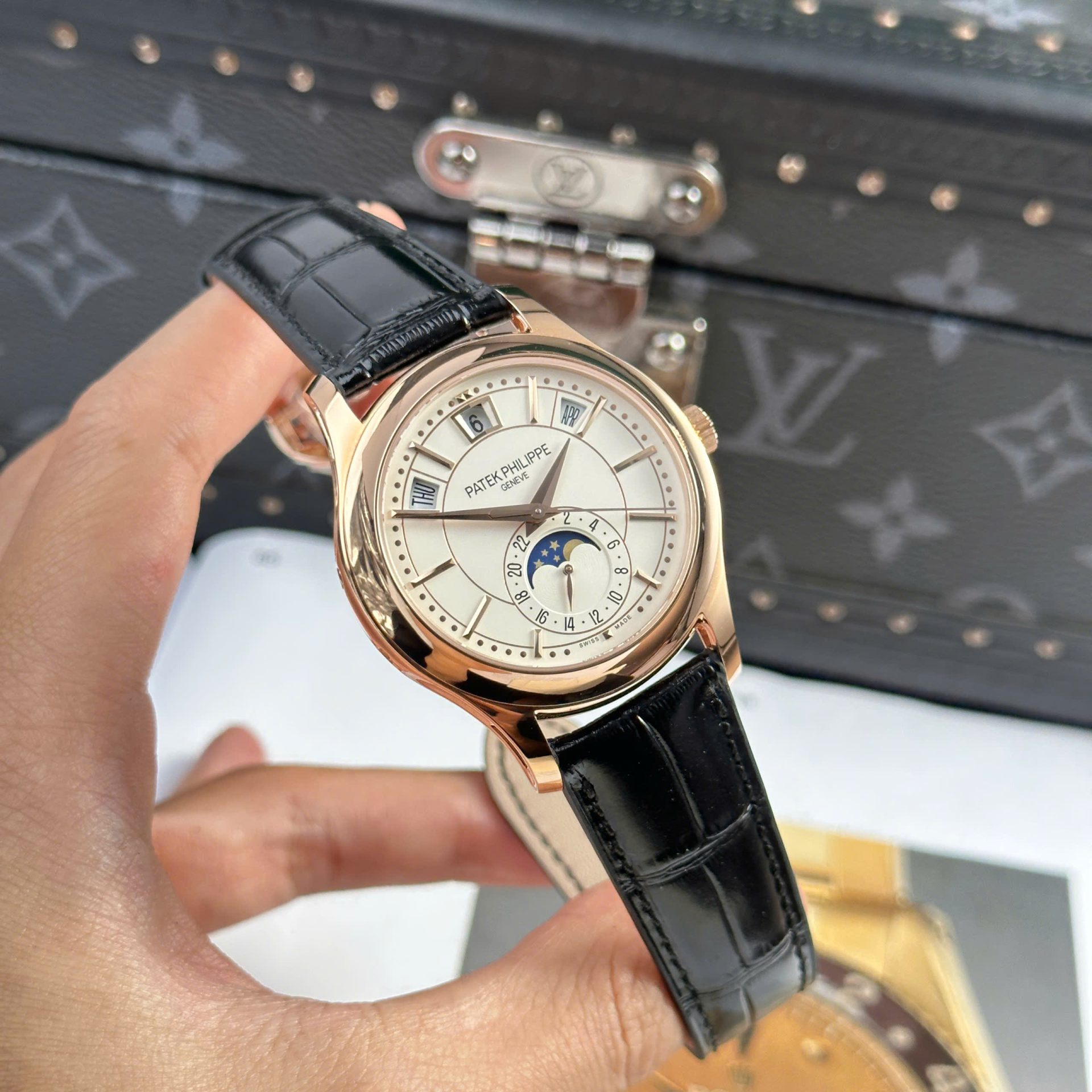 Patek Philippe Complications 5205R Replica 1:1 Watch Leather Strap 40mm