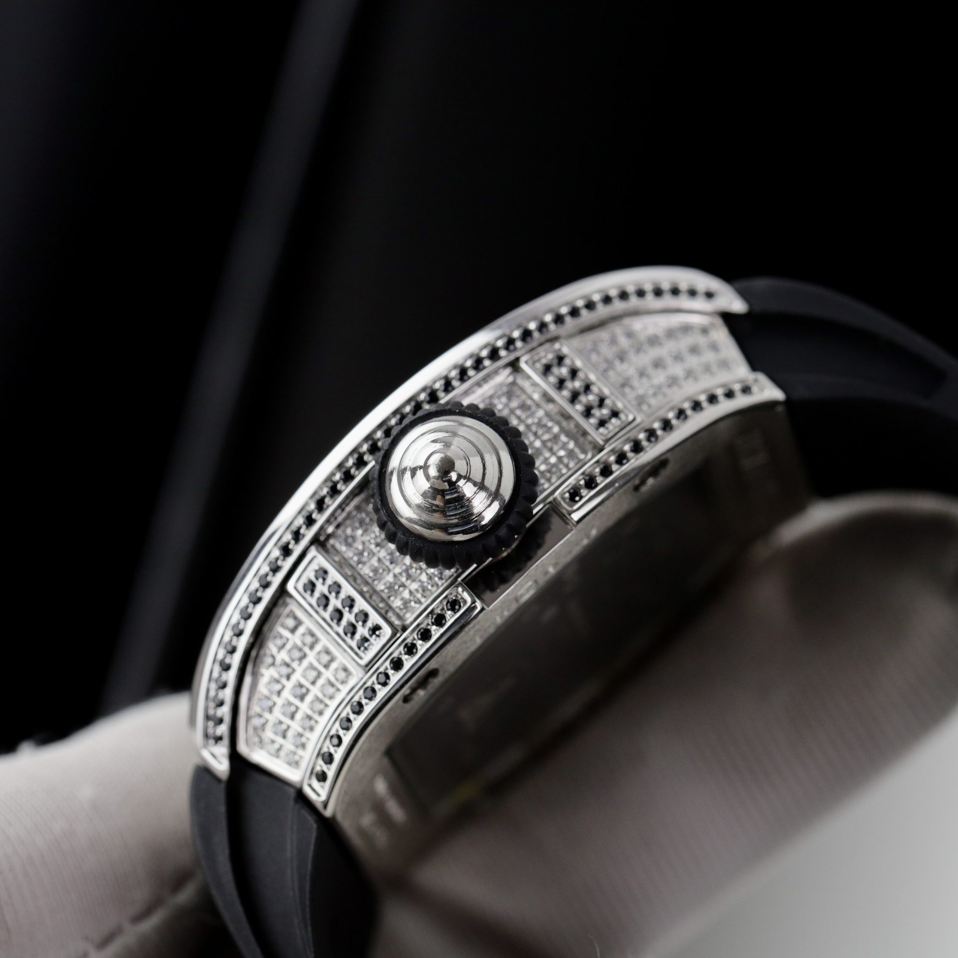 Richard Mille Replica Watch RM51-02 Rhinestone Rubber Strap 40mm