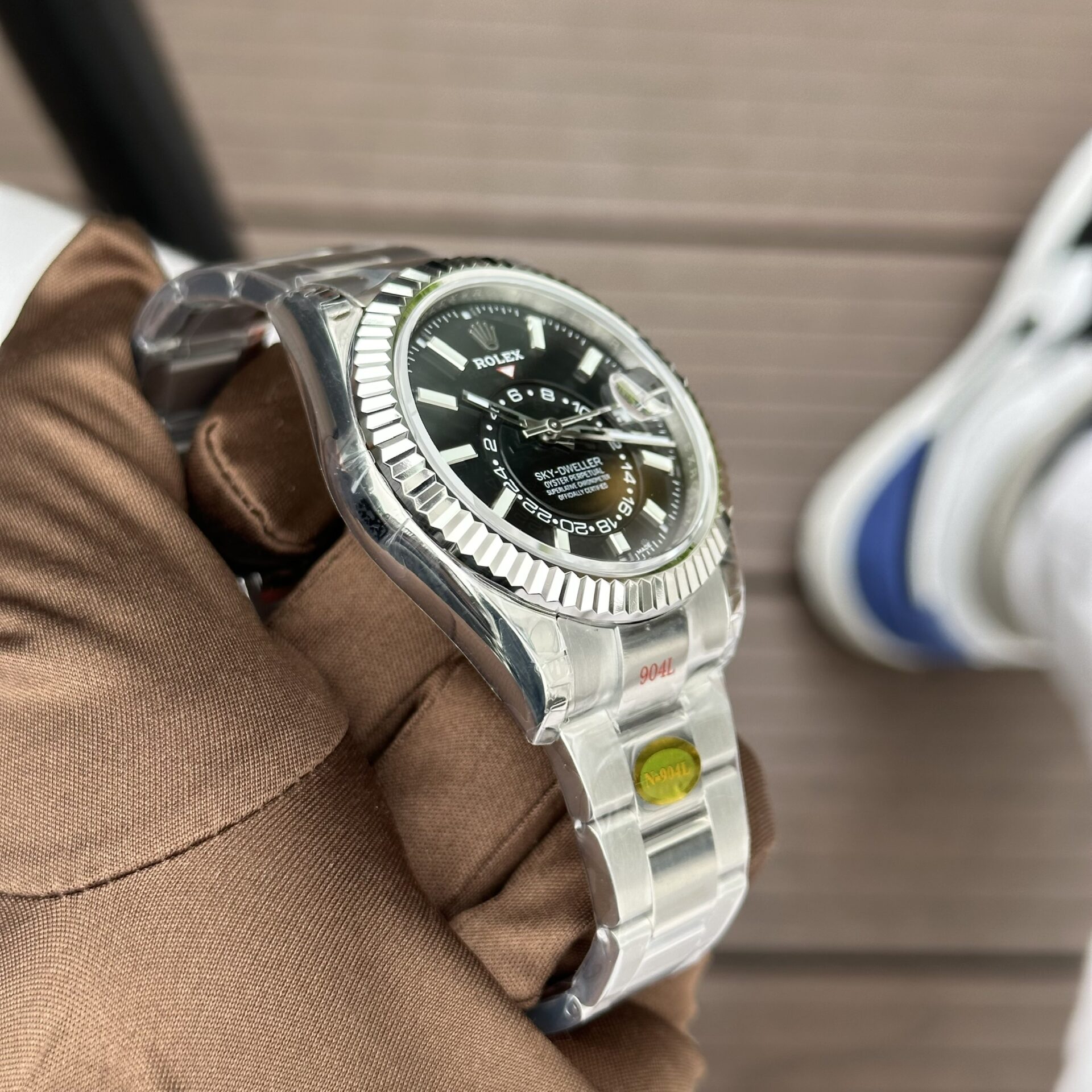 Rolex Sky-Dweller Replica 1:1 Watch Black Dial Silver N Factory 41mm Watch