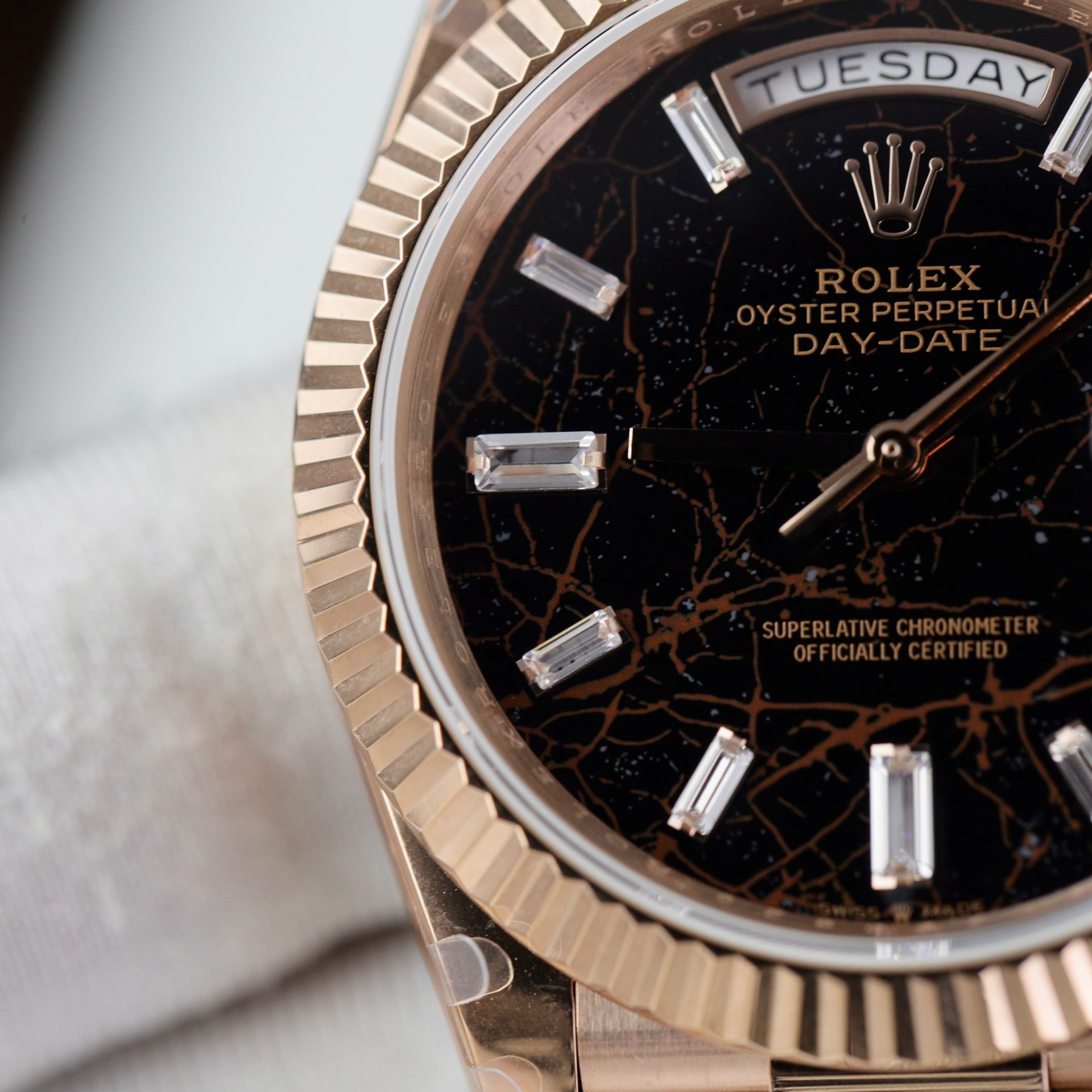 Rolex Replica Watch Day-Date 228235 Lava Dial Weight 185 Grams QF Factory 40mm