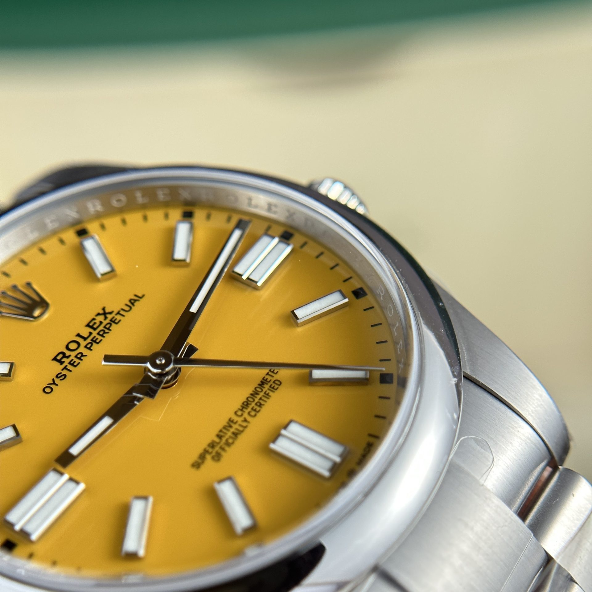 Rolex Clone Watch Oyster Perpetual 124300 Yellow Dial Clean Factory 41mm