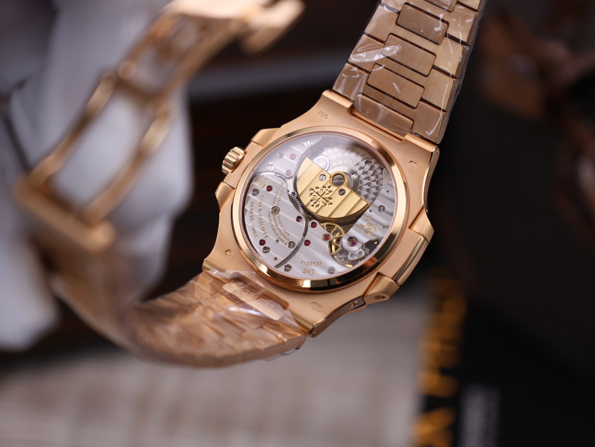 Patek Philippe Nautilus 5724R Replica Watch Custom Gold Wrapped GR Factory 40mm