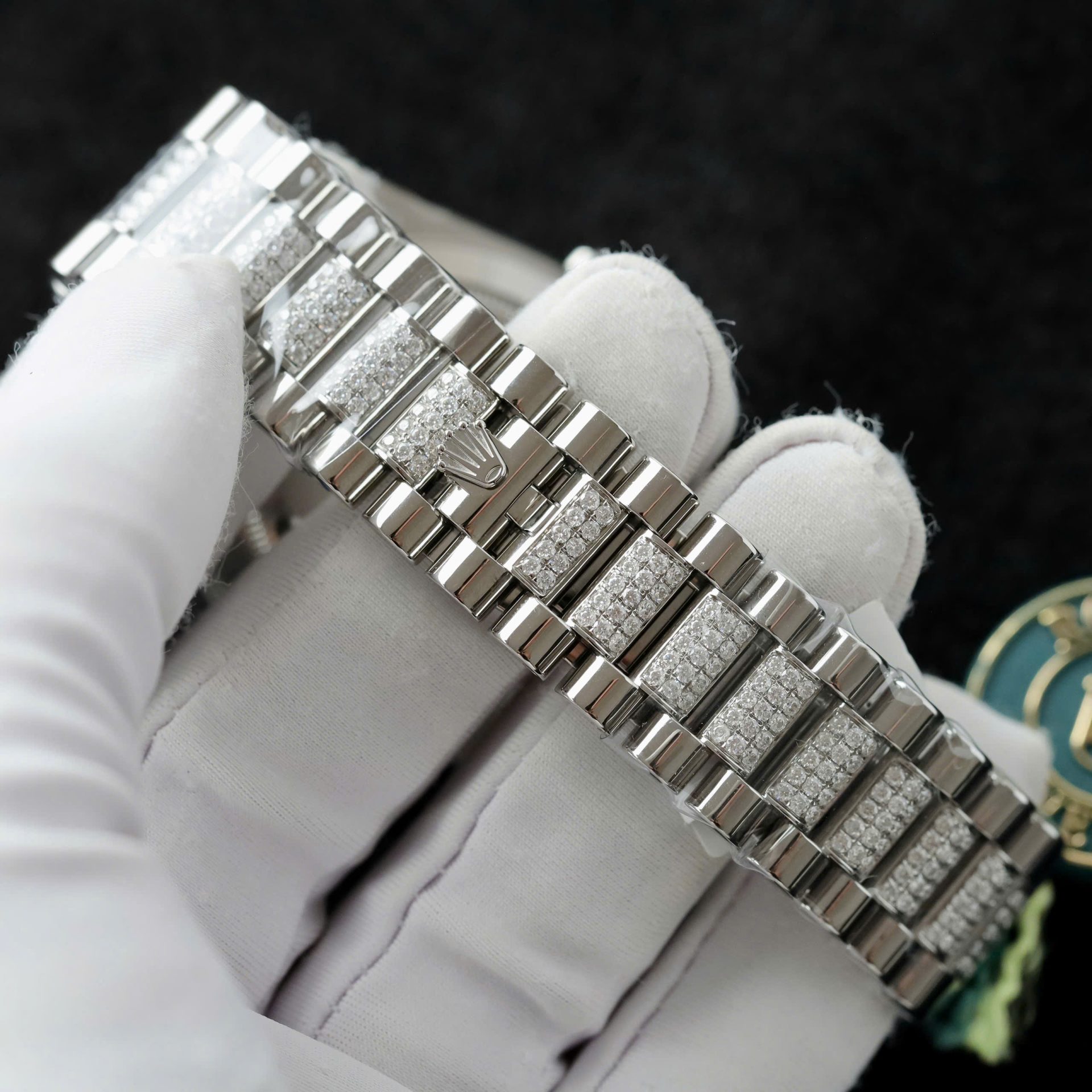 Rolex Day-Date Best Replica Watch Meteorite Dial Moissanite Diamonds Custom 40mm