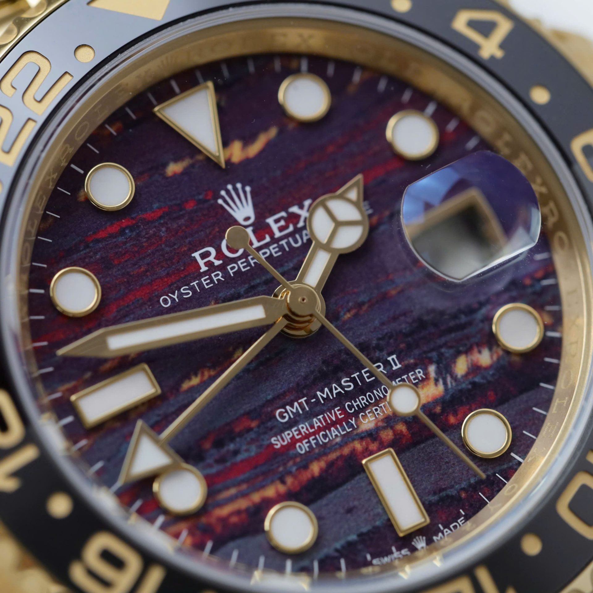 Rolex GMT-Master II 126718GRNR Replica Watch Tiger Eye Stone Dial THB Factory 40mm
